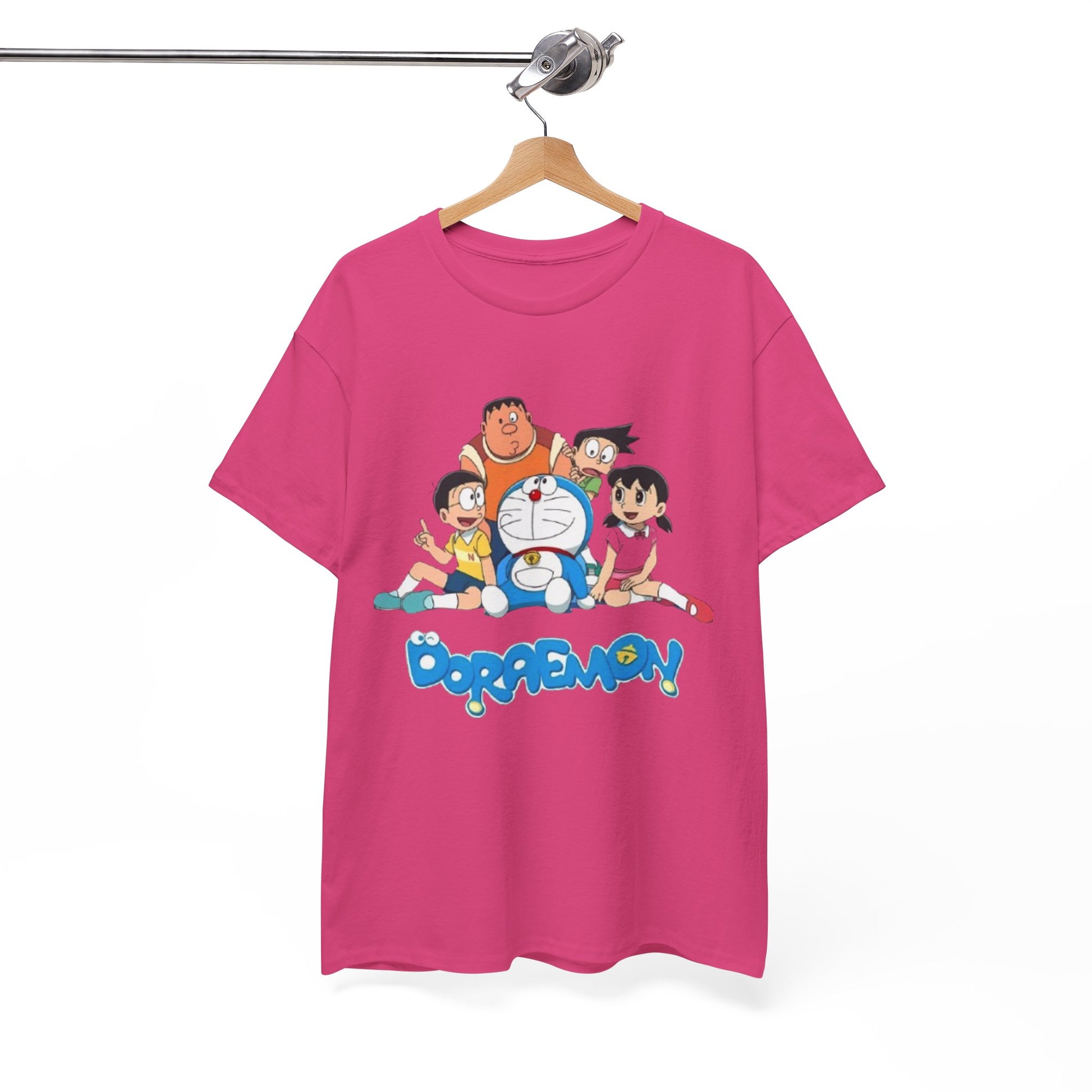 Doraemon Vintage Cartoon Unisex Tee - Nostalgic Gift for Fans, Oversized Cotton Shirt, Anime Merchandise, Casual Wear, Everyday Comfort