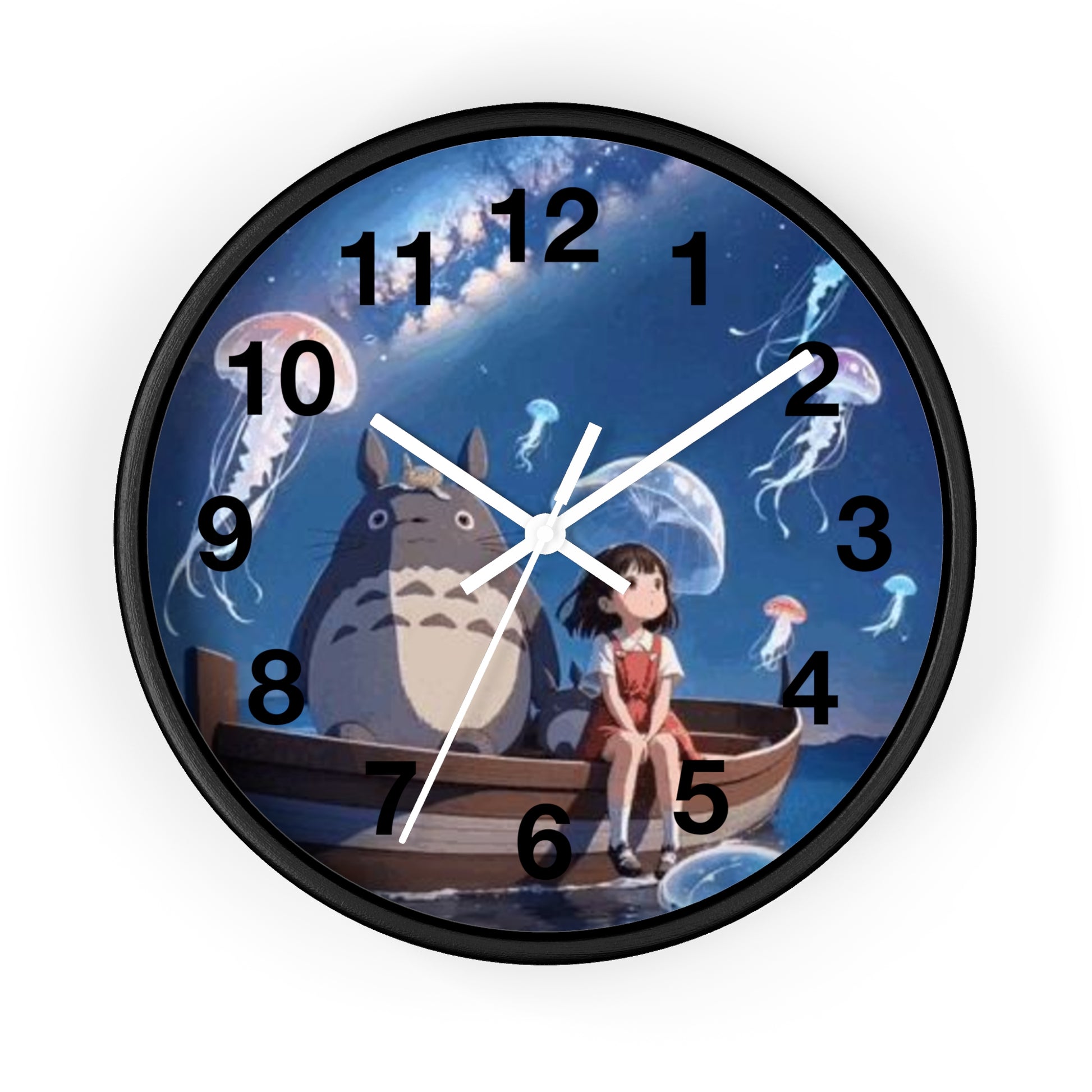 Whimsical Totoro Wall Clock - Anime Inspired Home Decor, Perfect Gift for Studio Ghibli Fans, Kid's Room Decor, Unique Clock