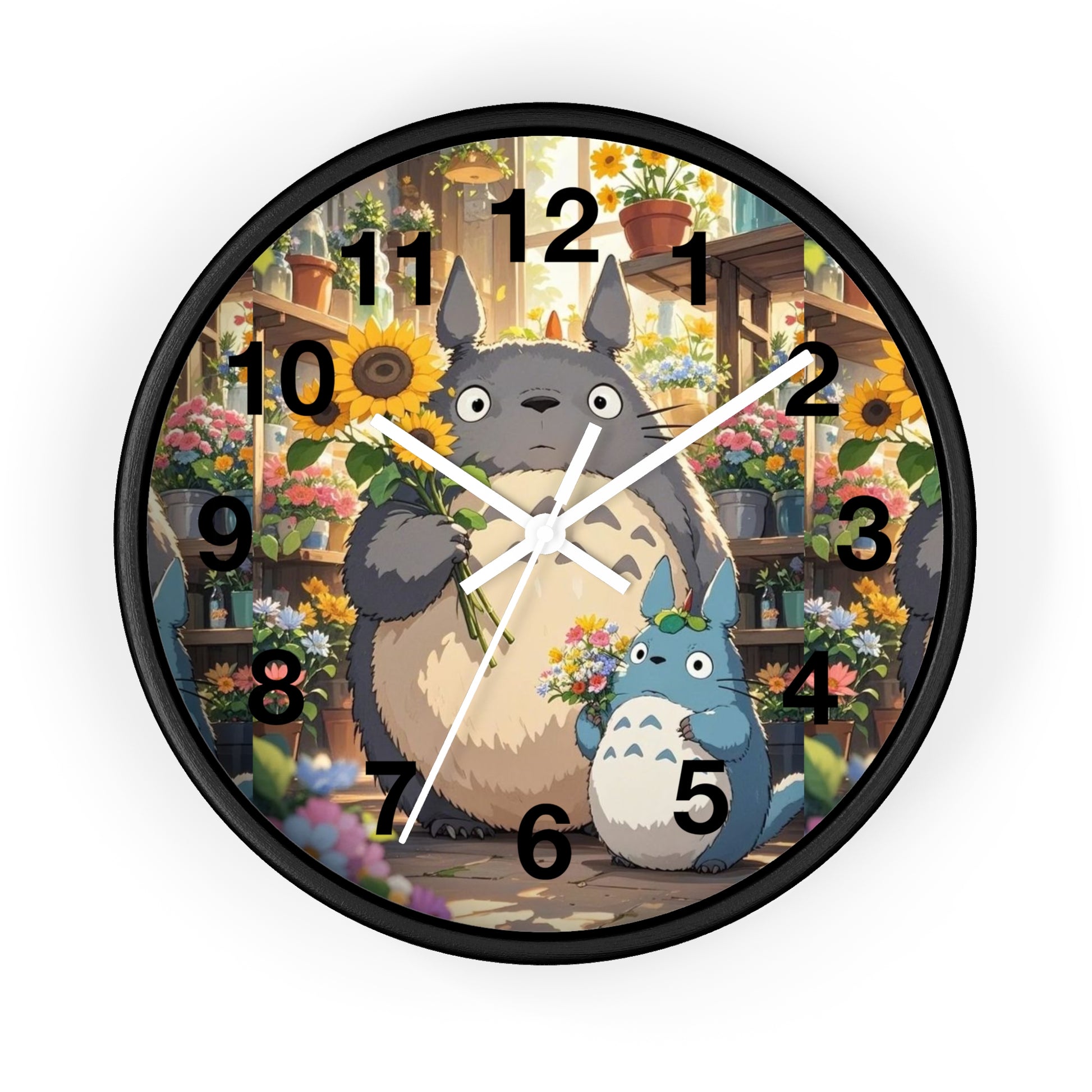 Whimsical Totoro Wall Clock – Cozy Home Decor for Anime Lovers, Gift for Birthdays, Nursery, Handmade Clock, Cute Wall Art