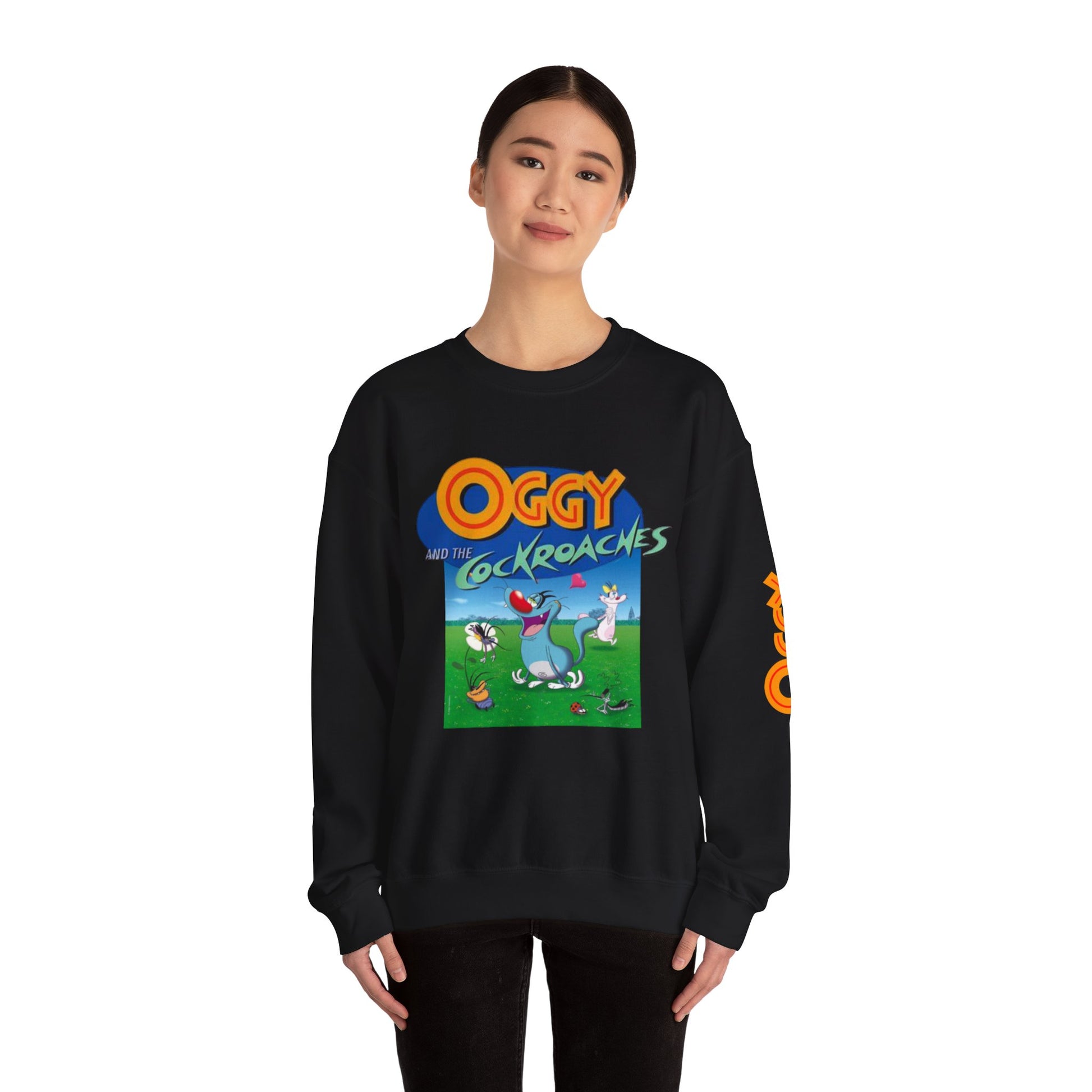 Oggy and the Cockroaches Crewneck Sweatshirt | Fun Gift for Fans, Cozy Apparel, Cartoon Sweatshirt, Casual Wear, Gift for Kids