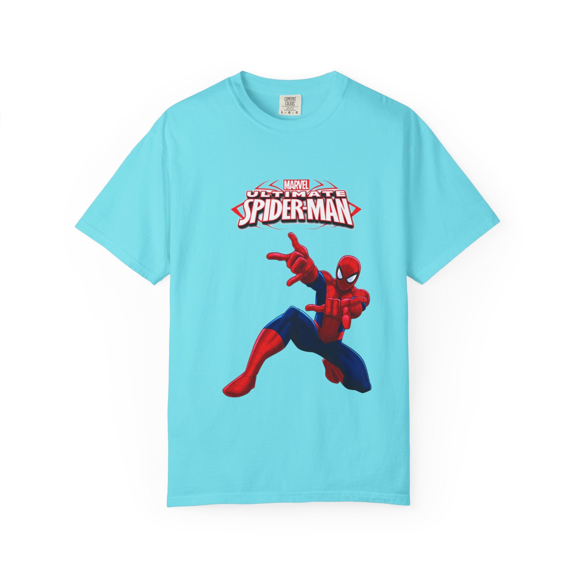 Marvel Spider-Man Unisex Garment-Dyed T-Shirt, Superhero Tee, Comic Fan Gift, Casual Wear, Birthday, Kids Clothing