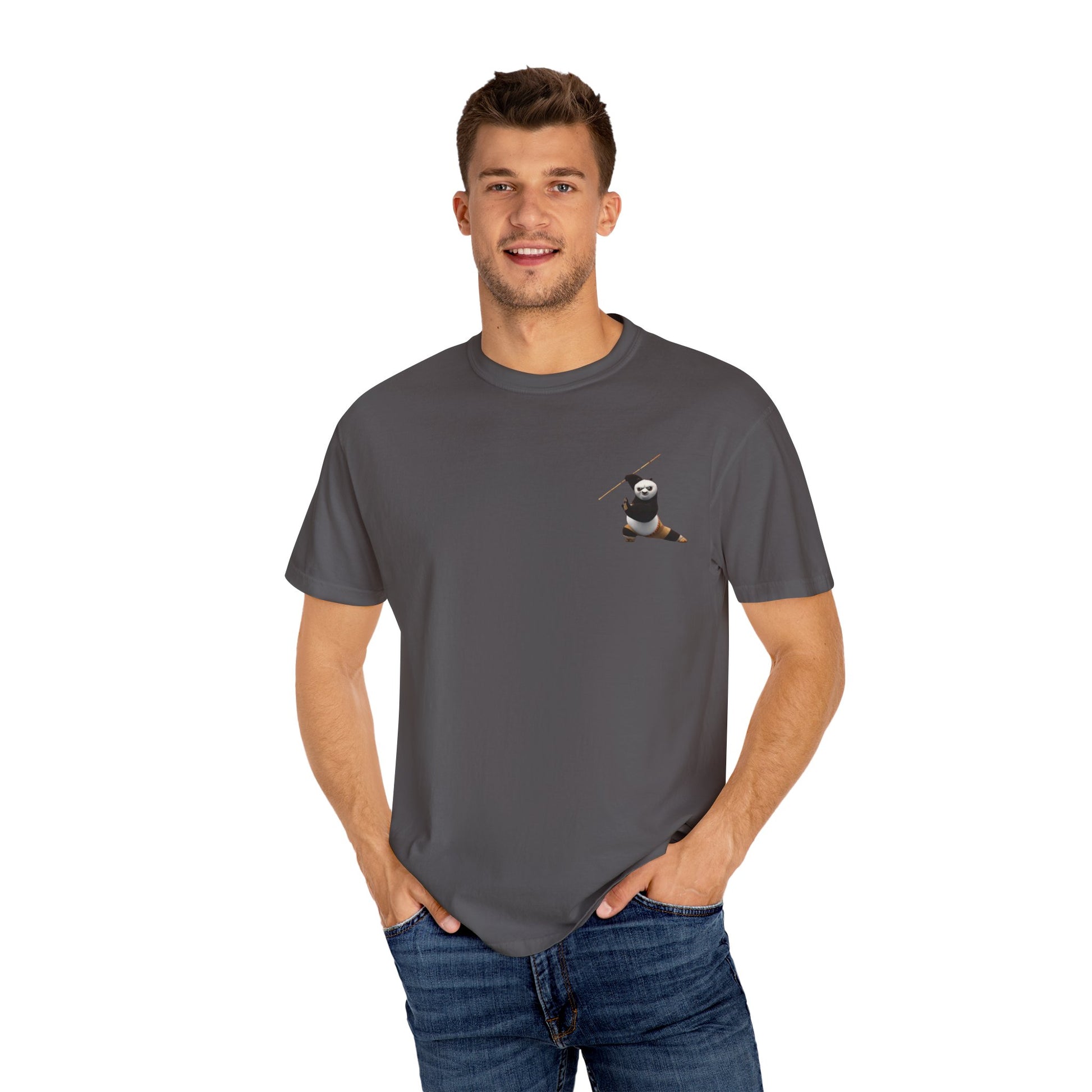 Kung Fu Panda Unisex Garment-Dyed T-Shirt, Cute Panda Tee, Movie Merchandise, Casual Wear, Gift for Fans