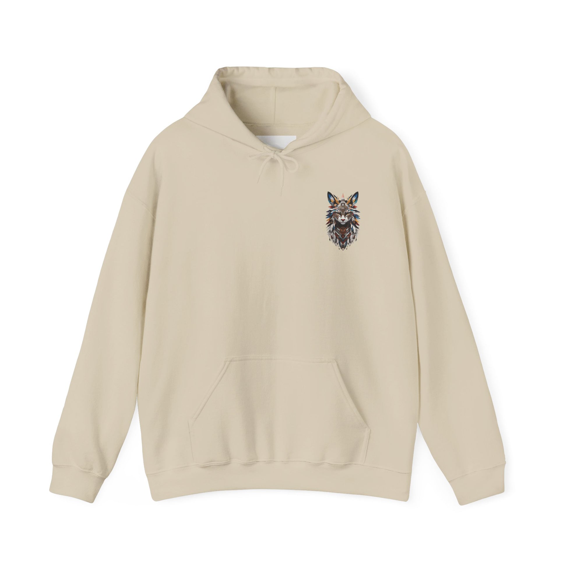 Bohemian Wolf Hooded Sweatshirt | Cozy Unisex Sweatshirt for Animal Lovers, Gift for Nature Enthusiasts, Hoodie for Fall