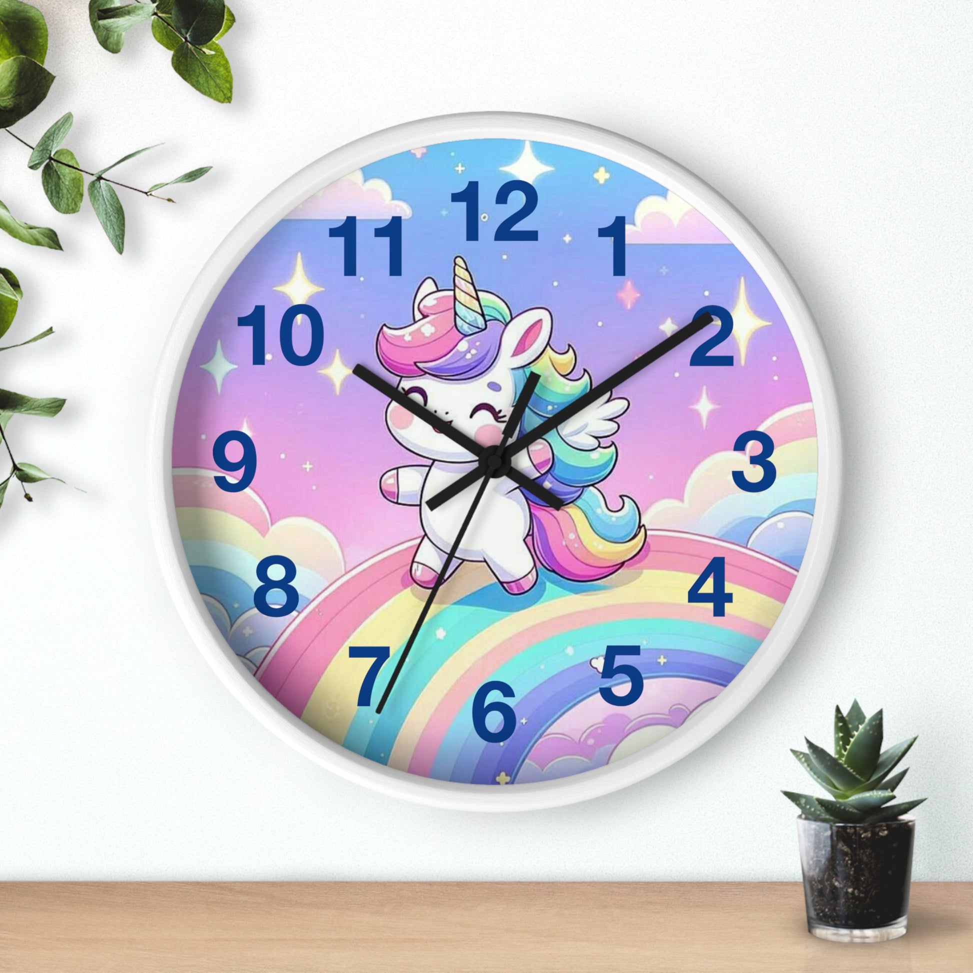 Whimsical Unicorn Wall Clock, Cute Home Decor, Gift for Kids, Fantasy Room Accent, Unicorn Lovers' Decor
