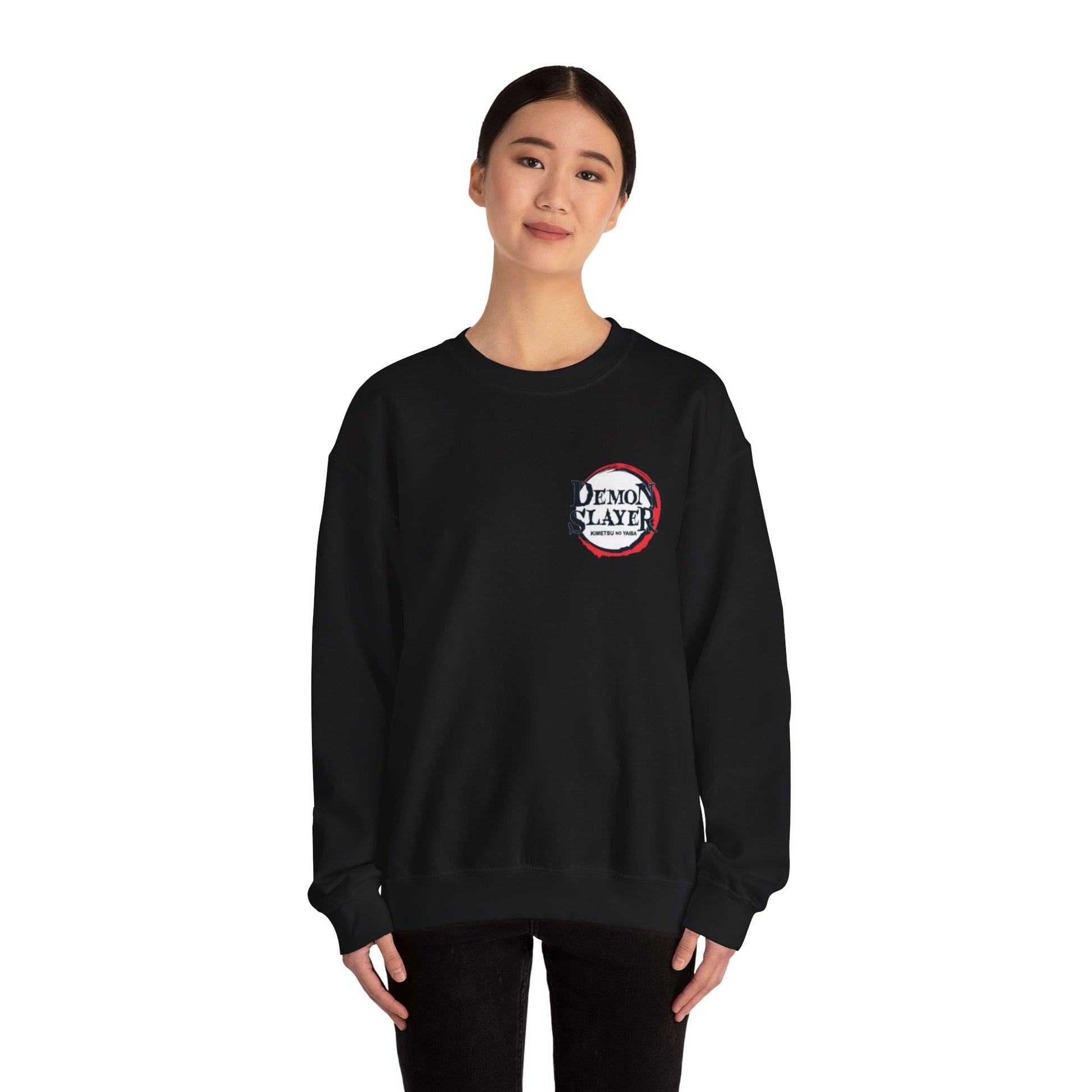 Demon Slayer Crewneck Sweatshirt, Unisex Anime Pullover, Cozy Sweatshirt for Fans, Perfect Gift for Birthdays, Halloween, and Cosplay