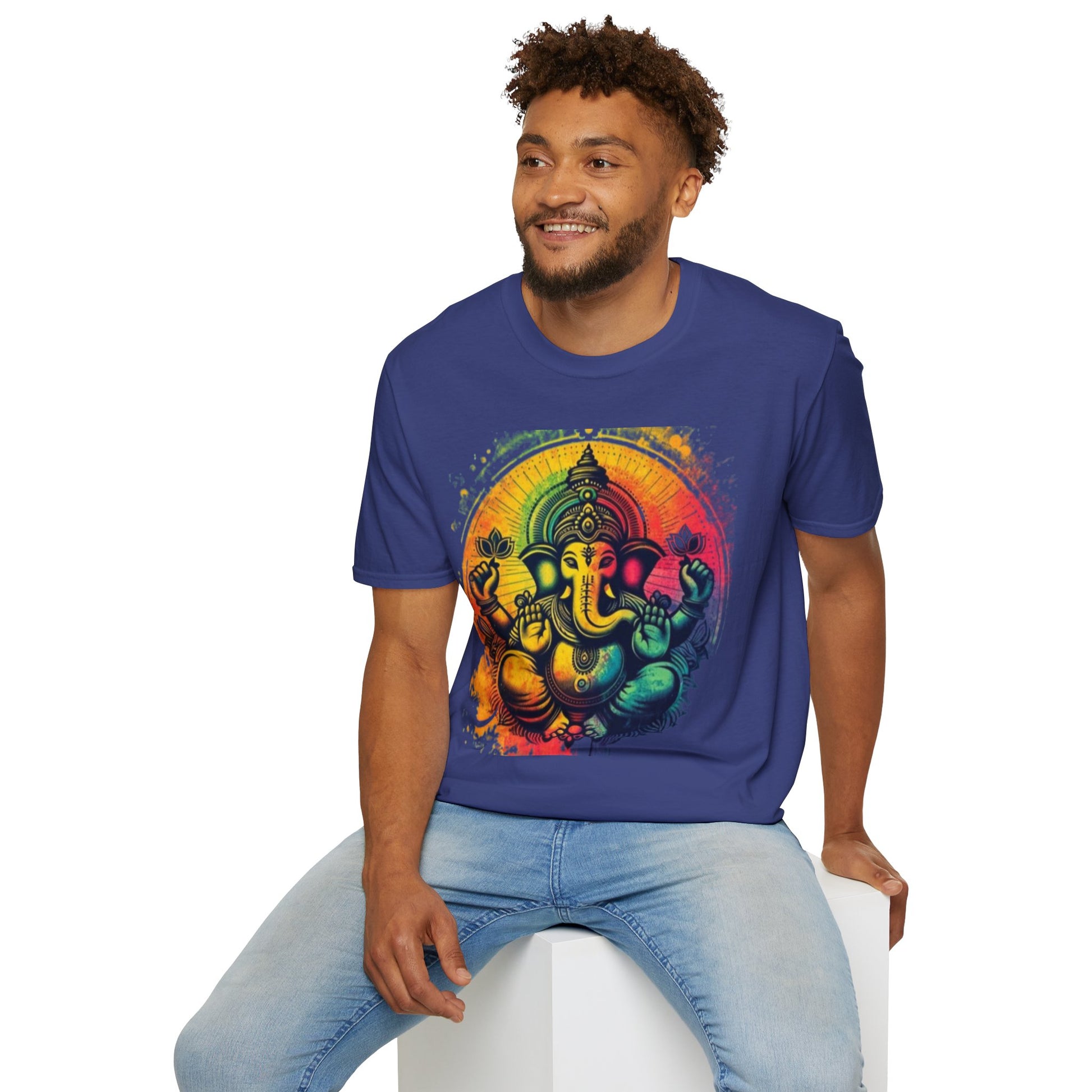 Ganesh T-Shirt, Spiritual Tee, Festival Apparel, Hindu Gifts, Artistic Shirt, Unique Clothing. Can also order in Bulk
