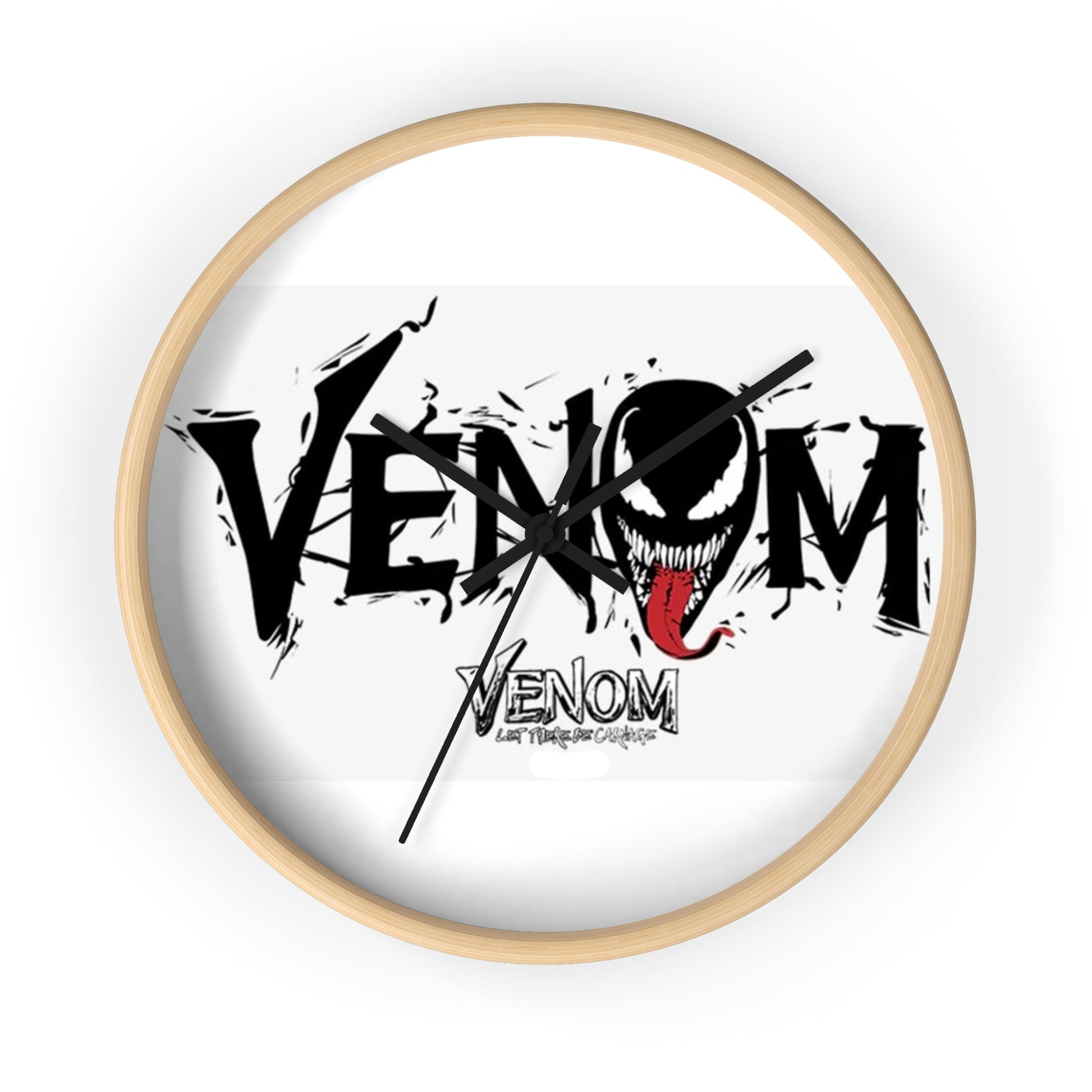 Venom-Inspired Wall Clock for Marvel Fans, Unique Decor, Gift for Comic Lovers, Nerd Room Decor, Stylish Timepiece