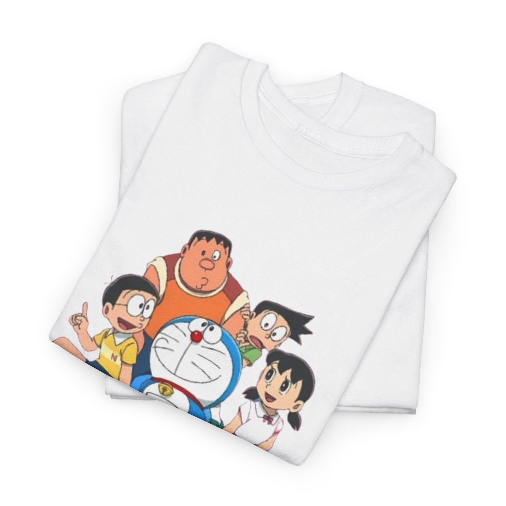 Doraemon Vintage Cartoon Unisex Tee - Nostalgic Gift for Fans, Oversized Cotton Shirt, Anime Merchandise, Casual Wear, Everyday Comfort