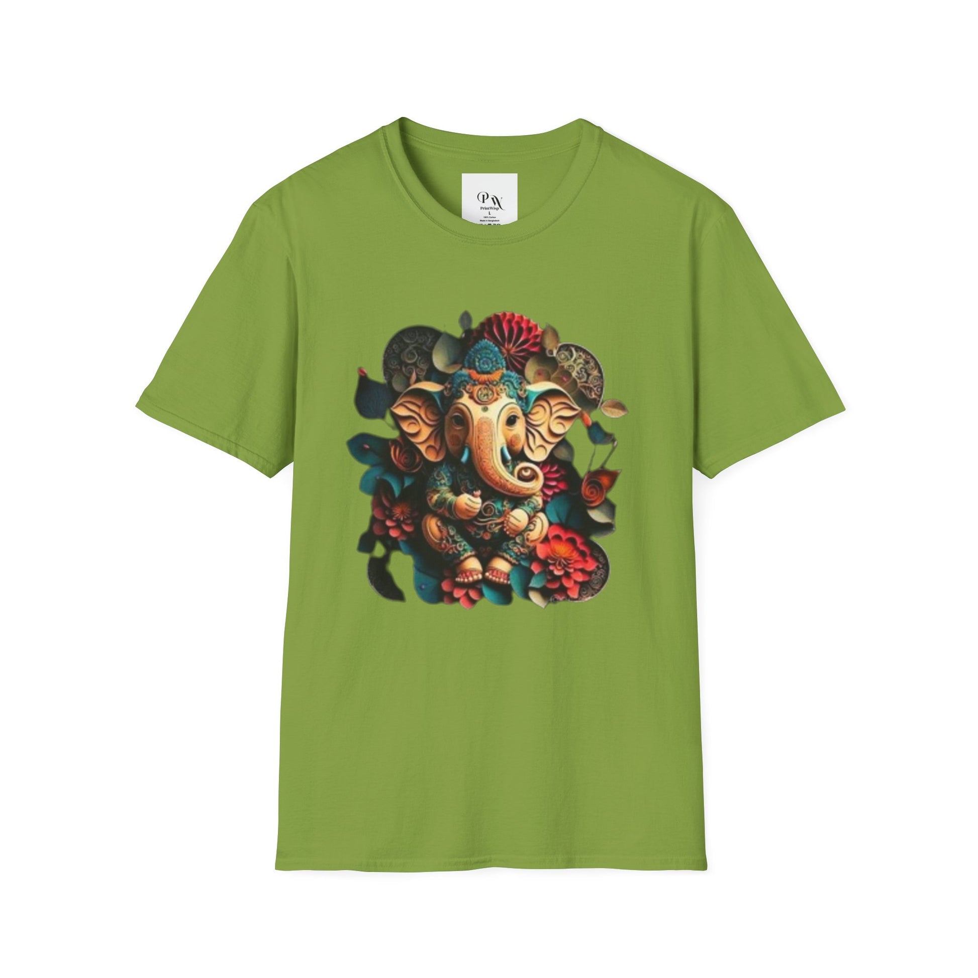 Ganesh T-Shirt, Spiritual Wear, Unisex Festival Apparel, Gifts for Ganesha Chaturthi, Eco-Friendly Fashion