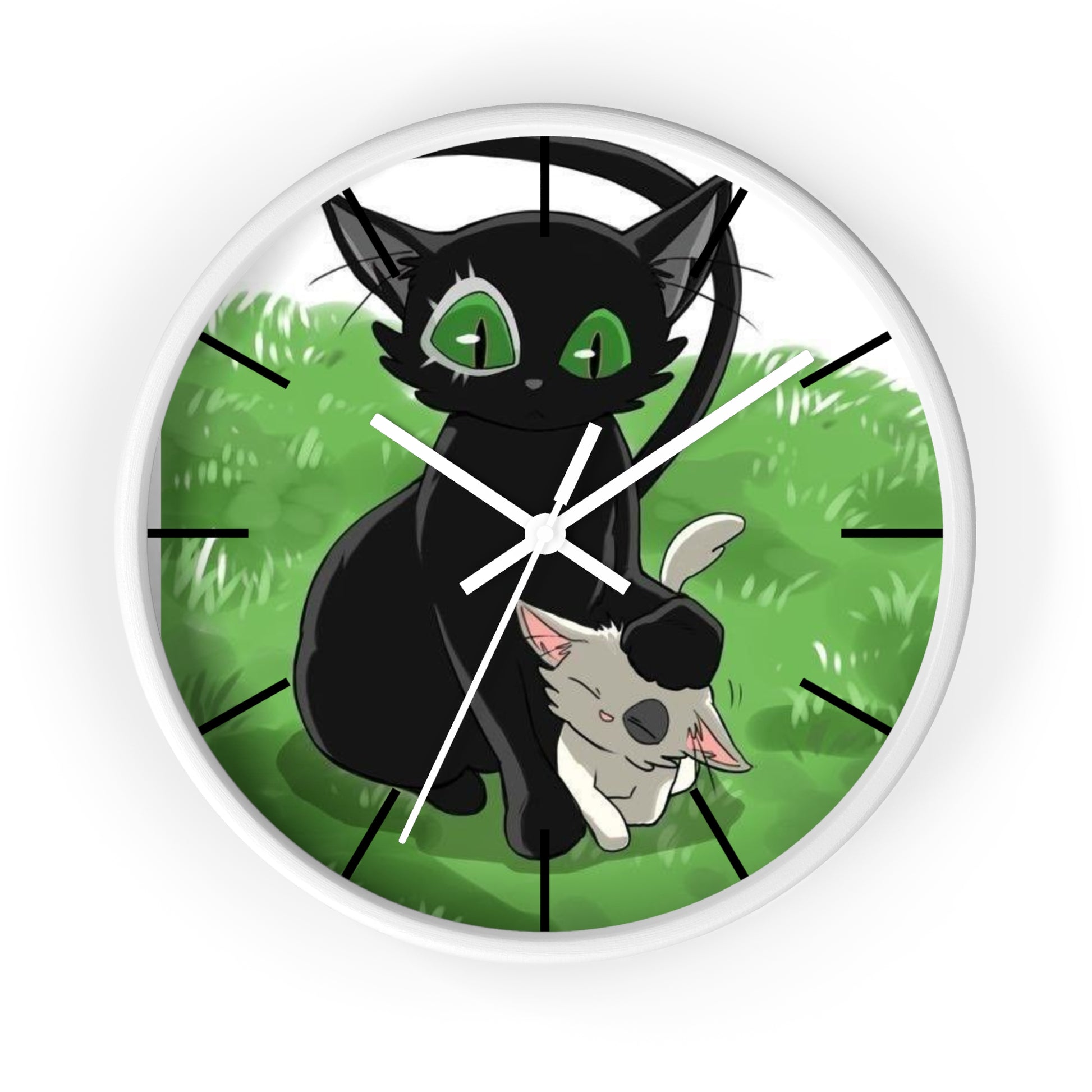 SUZUME Wall Clock, Anime Lover Home Decor, Kids Room Clock, Whimsical Clock Design, Pet Lover Gift