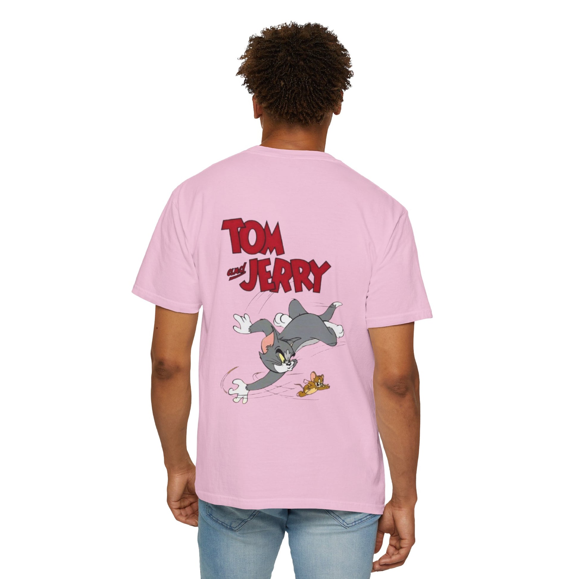 Tom and Jerry Garment-Dyed T-shirt, Cartoon T-shirt, Unisex T-shirt, Funny Shirt, Vintage Cartoon Tee, Gift for Him/Her