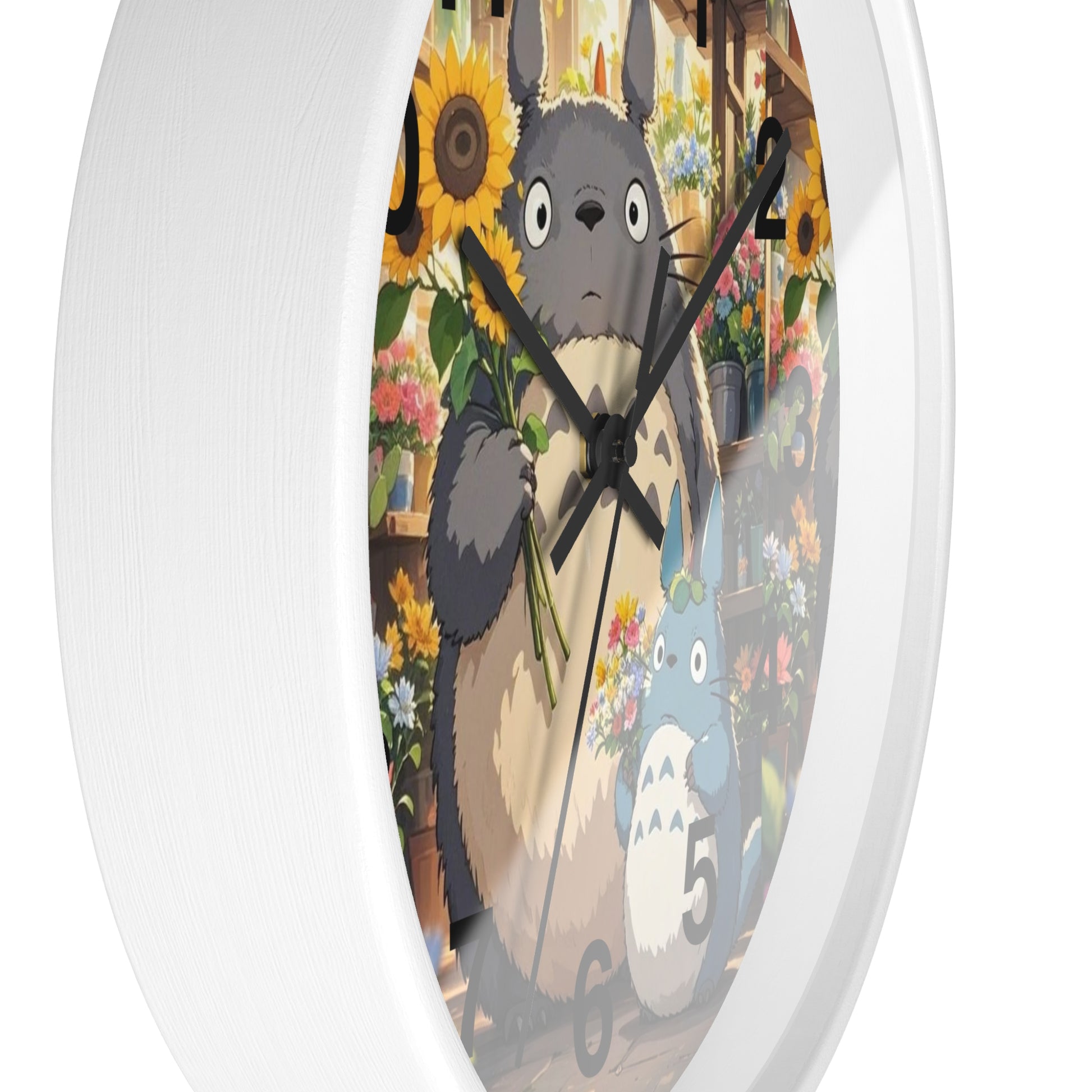 Whimsical Totoro Wall Clock – Cozy Home Decor for Anime Lovers, Gift for Birthdays, Nursery, Handmade Clock, Cute Wall Art
