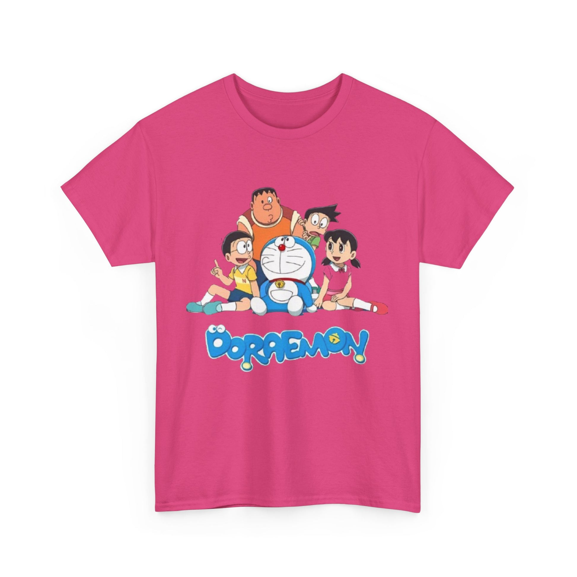 Doraemon Vintage Cartoon Unisex Tee - Nostalgic Gift for Fans, Oversized Cotton Shirt, Anime Merchandise, Casual Wear, Everyday Comfort