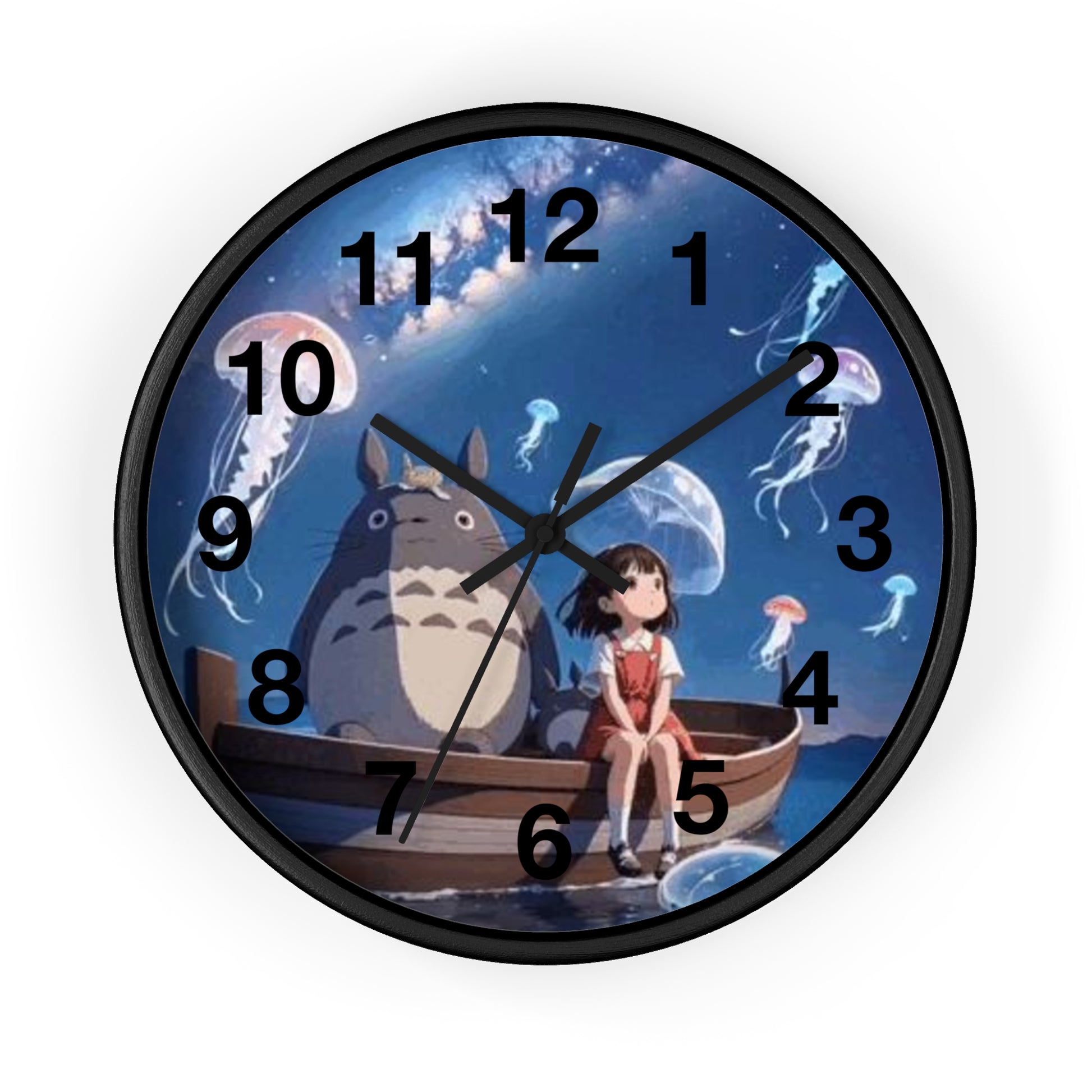 Whimsical Totoro Wall Clock - Anime Inspired Home Decor, Perfect Gift for Studio Ghibli Fans, Kid's Room Decor, Unique Clock