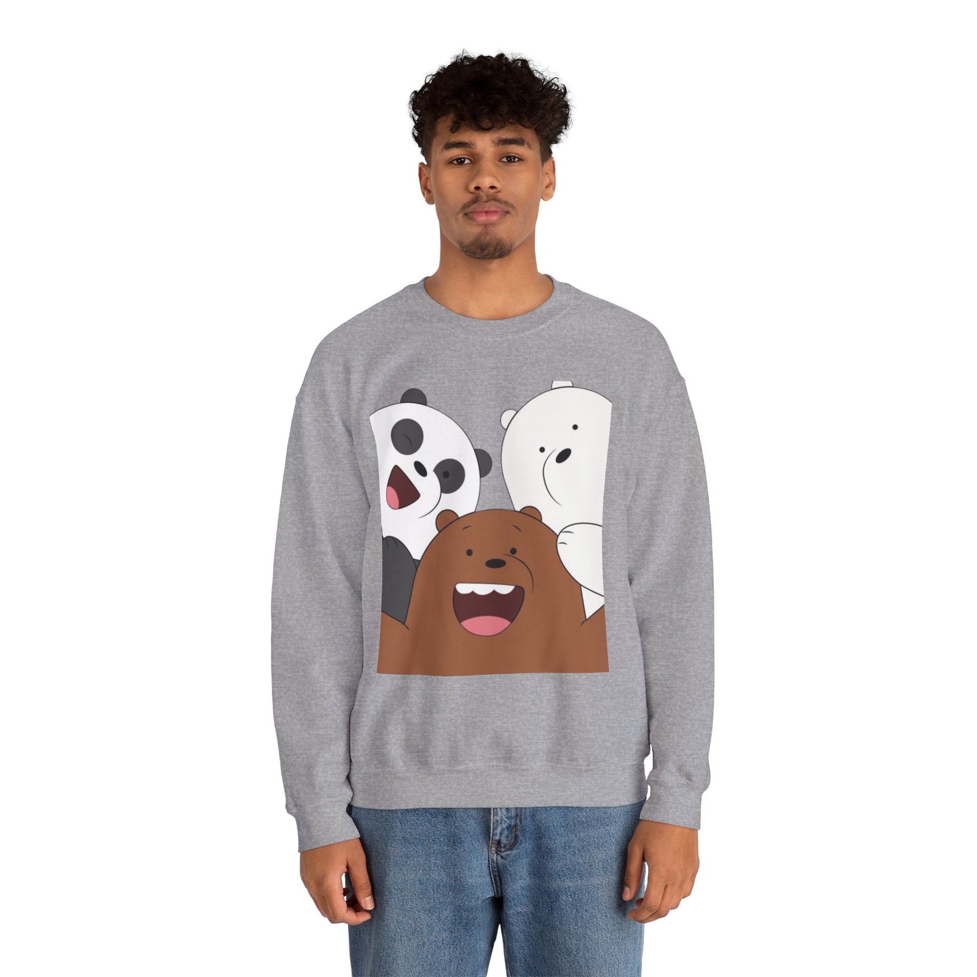 Cute Animal Friends Crewneck Sweatshirt, Cozy Sweatshirt, Gift for Animal Lovers, Funny Crewneck, Cute Cartoon Sweatshirt, Winter Fashion