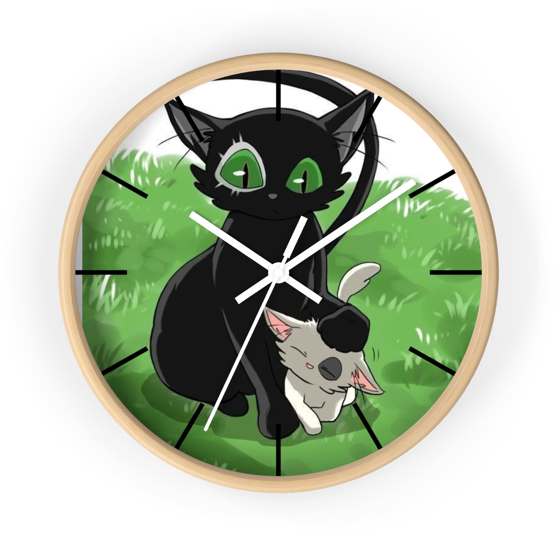 SUZUME Wall Clock, Anime Lover Home Decor, Kids Room Clock, Whimsical Clock Design, Pet Lover Gift