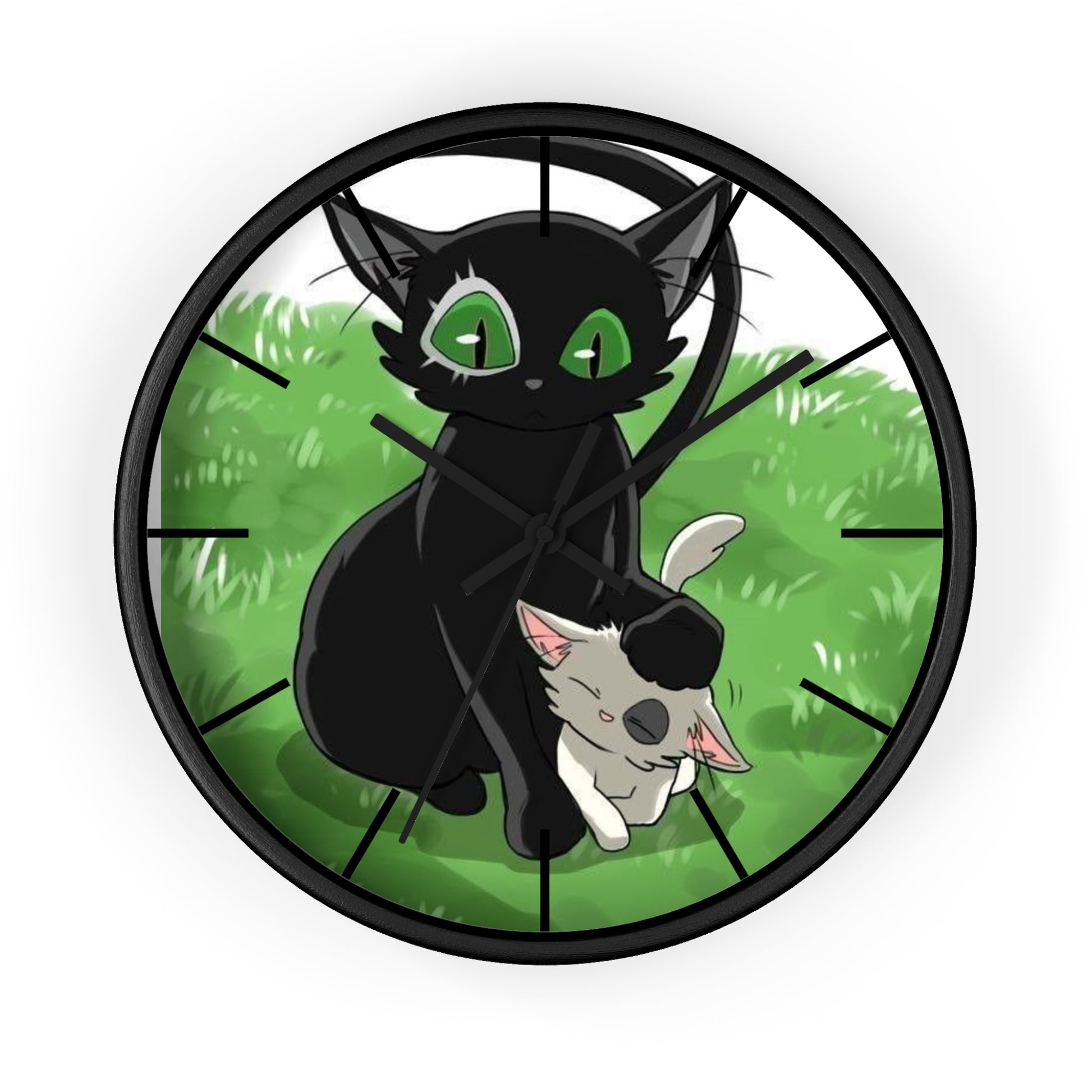 SUZUME Wall Clock, Anime Lover Home Decor, Kids Room Clock, Whimsical Clock Design, Pet Lover Gift