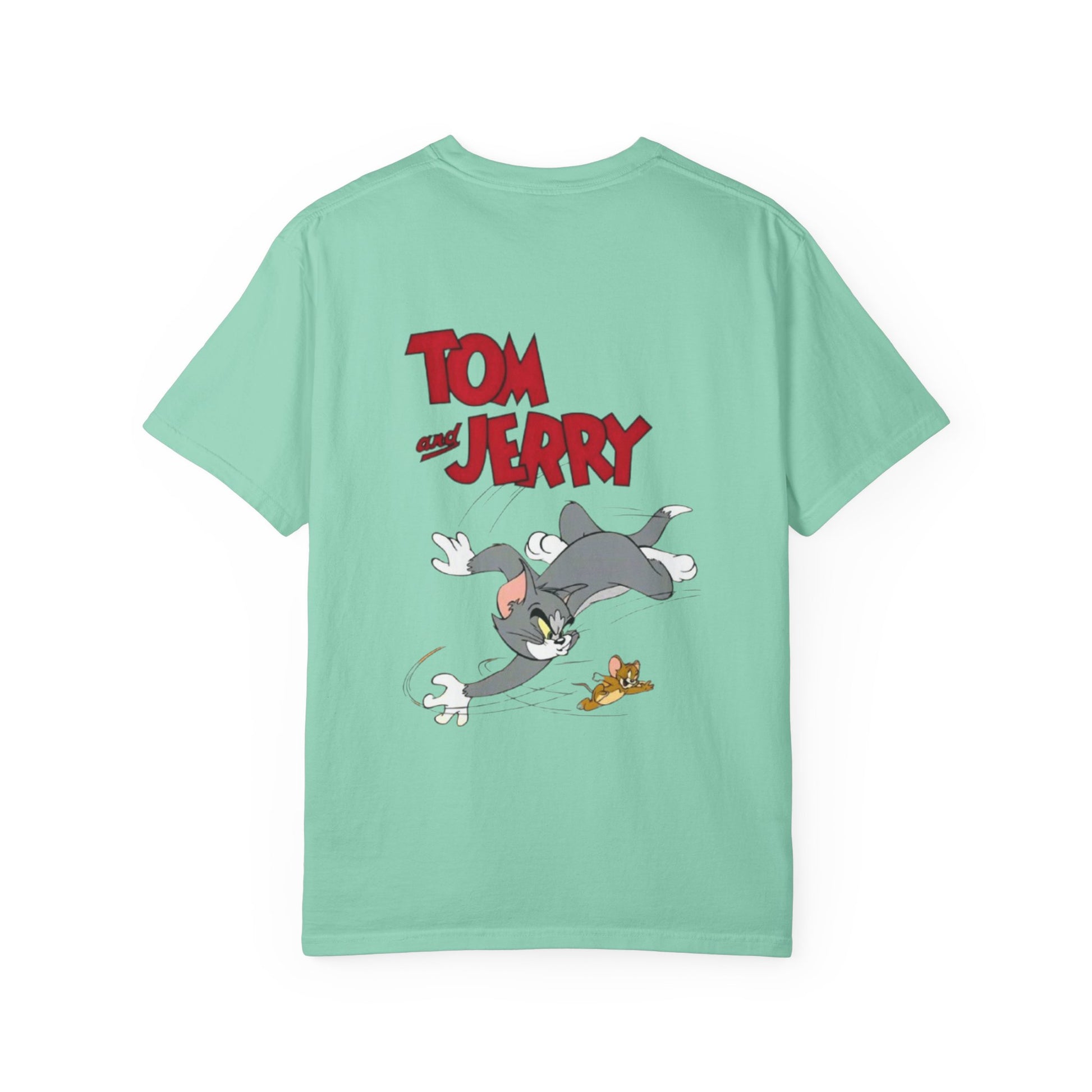 Tom and Jerry Garment-Dyed T-shirt, Cartoon T-shirt, Unisex T-shirt, Funny Shirt, Vintage Cartoon Tee, Gift for Him/Her