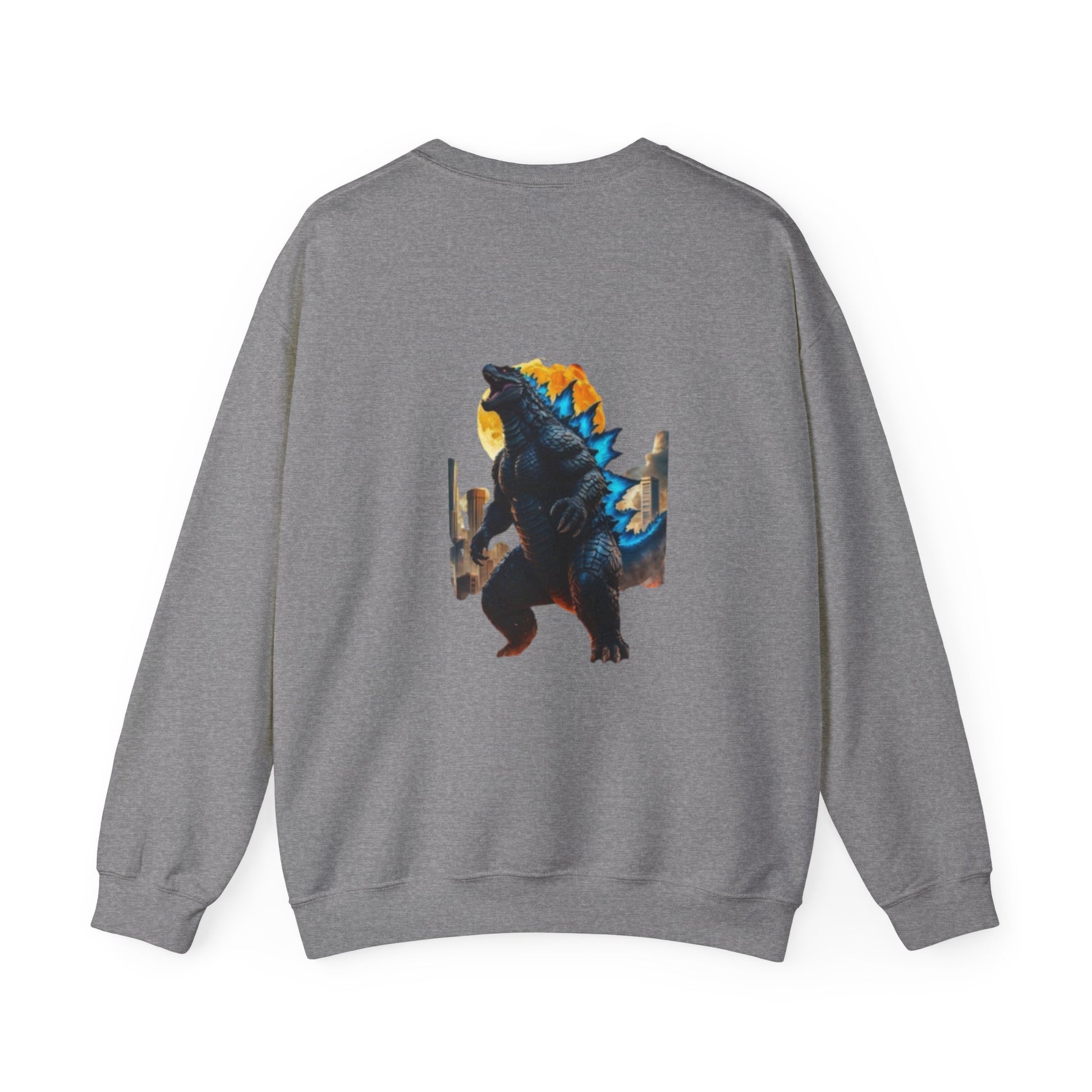Godzilla Unisex Heavy Blend Crewneck Sweatshirt, Casual Wear, Movie Merch, Gift for Fans, Cozy Layering for All Seasons, Unique Streetwear