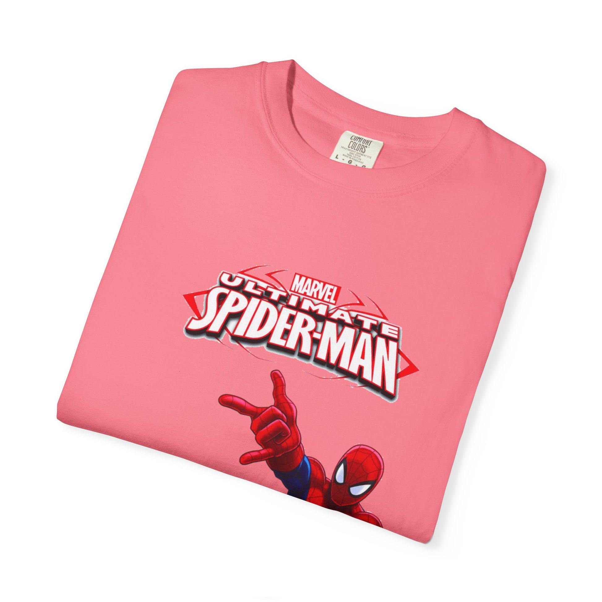 Marvel Spider-Man Unisex Garment-Dyed T-Shirt, Superhero Tee, Comic Fan Gift, Casual Wear, Birthday, Kids Clothing