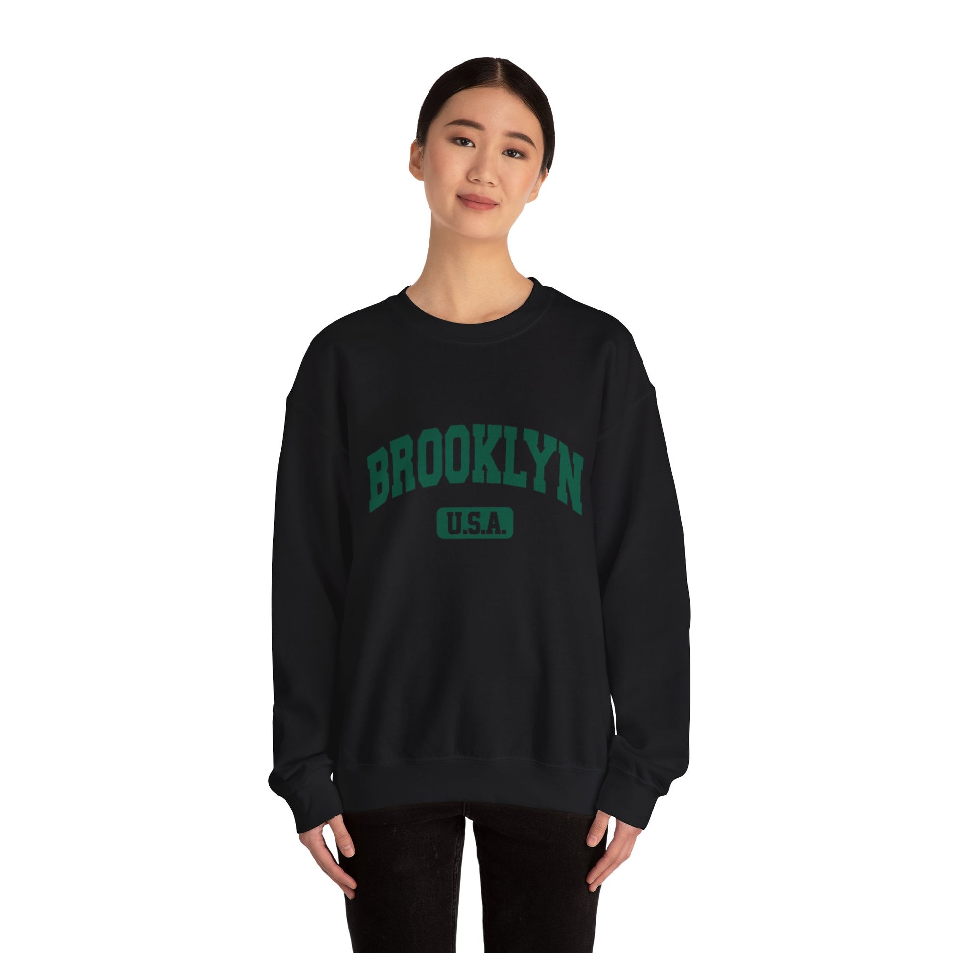 cool print Brooklyn Graphic Crewneck Sweatshirt, Cozy Unisex Sweatshirt, Casual Streetwear, Perfect Gift for Friends, Fall Layering Essential