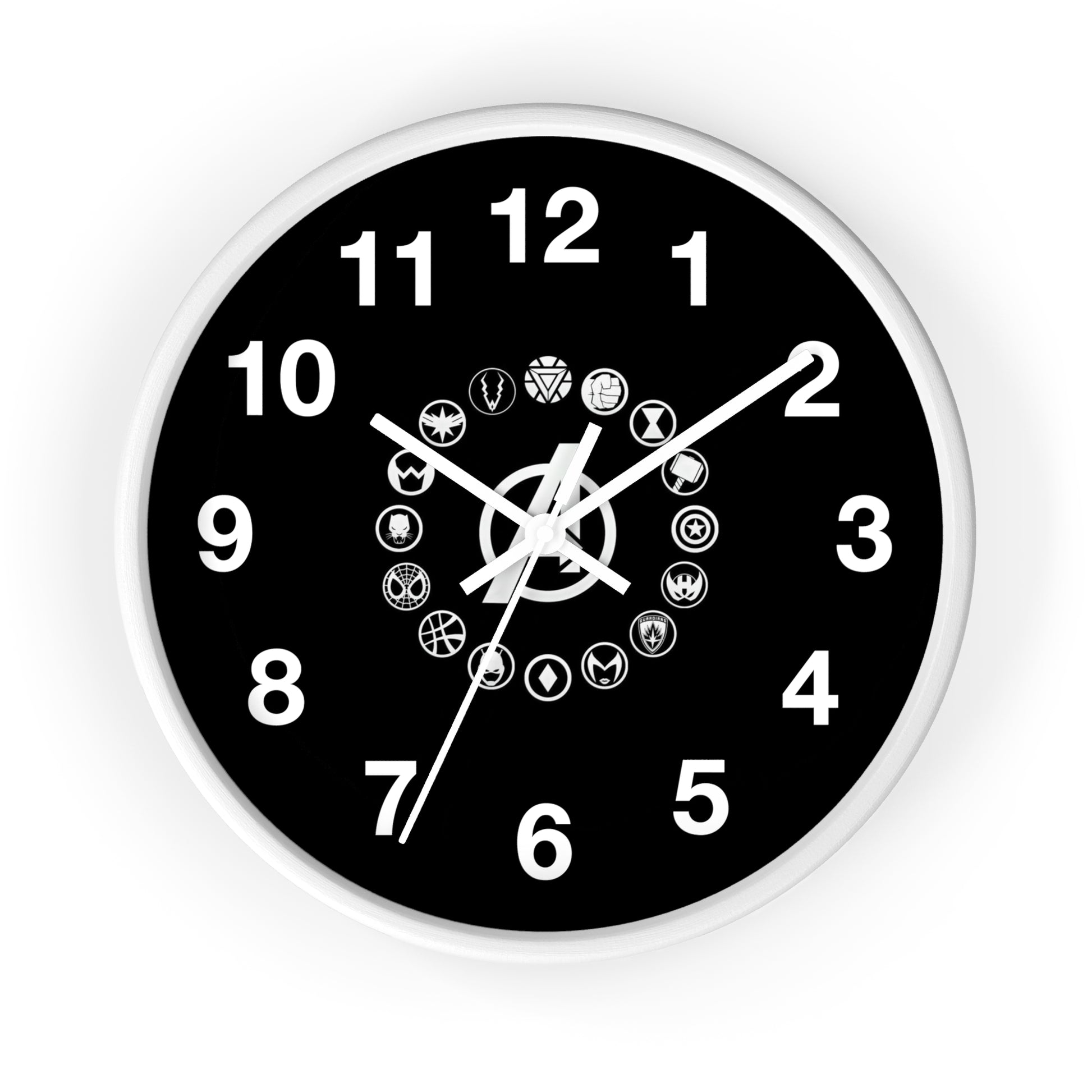 Superhero Wall Clock, Marvel Inspired Timepiece, Unique Gift for Comic Fans, Home Decor, Geeky Wall Art, Kids' Room Accessories