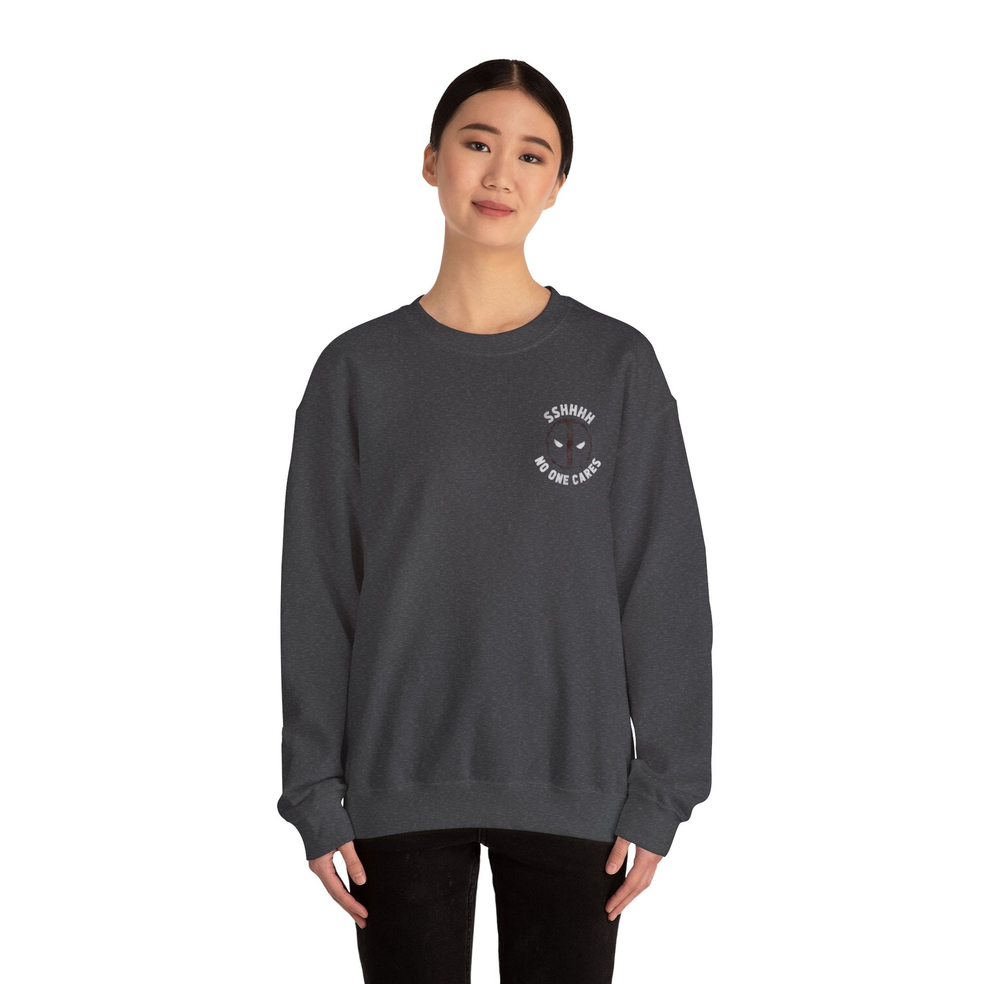 DEADPOOL Humorous Unisex Sweatshirt, Cozy Crewneck, Gift for Friends, Casual Wear, Fun Statement Sweatshirt