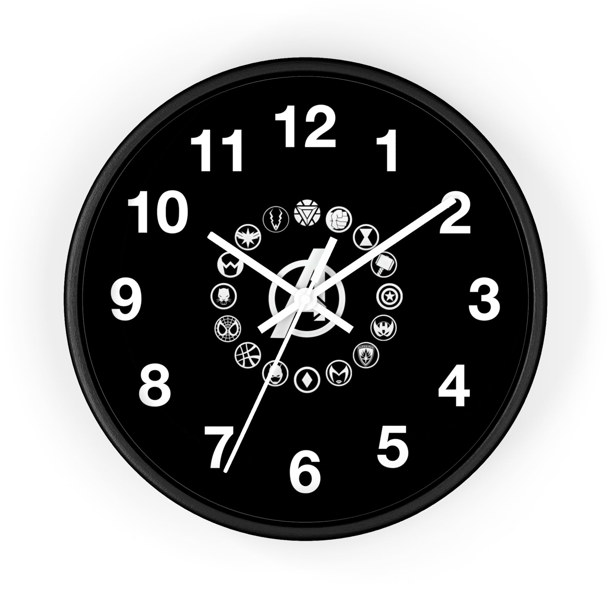 Superhero Wall Clock, Marvel Inspired Timepiece, Unique Gift for Comic Fans, Home Decor, Geeky Wall Art, Kids' Room Accessories