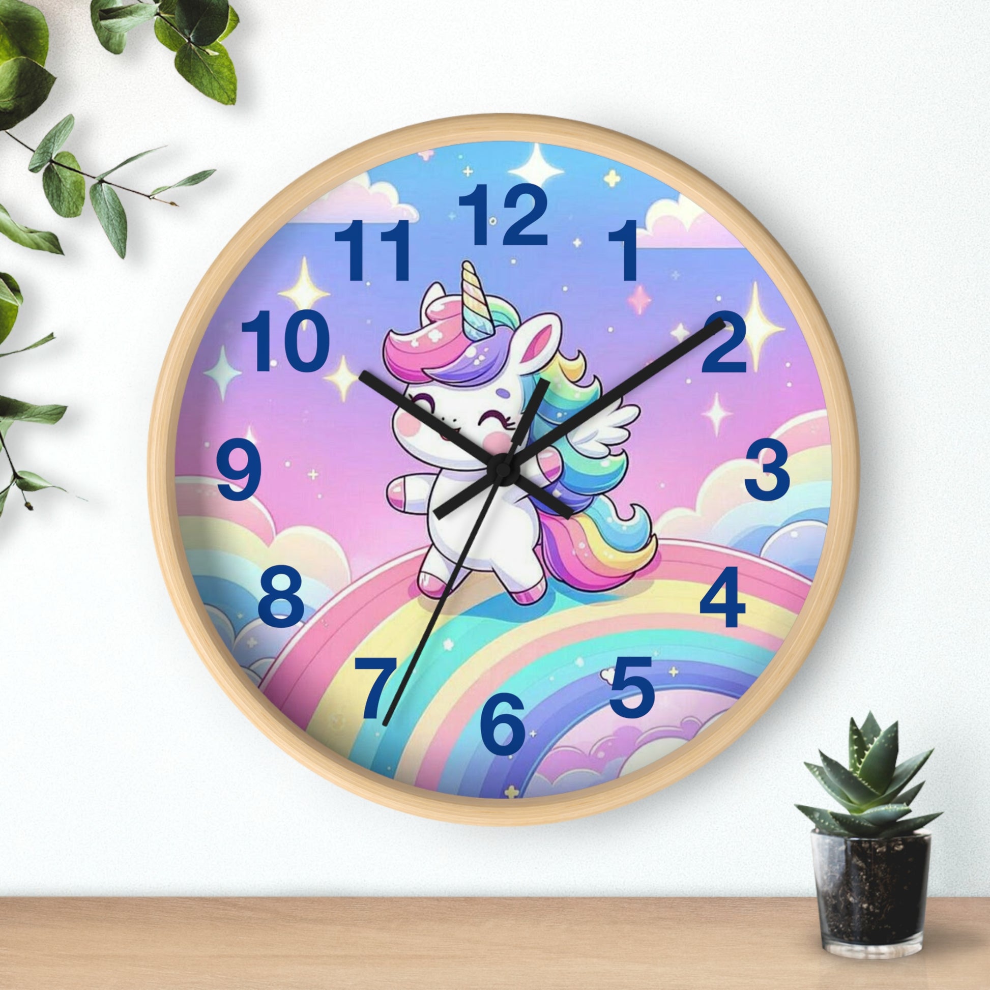 Whimsical Unicorn Wall Clock, Cute Home Decor, Gift for Kids, Fantasy Room Accent, Unicorn Lovers' Decor