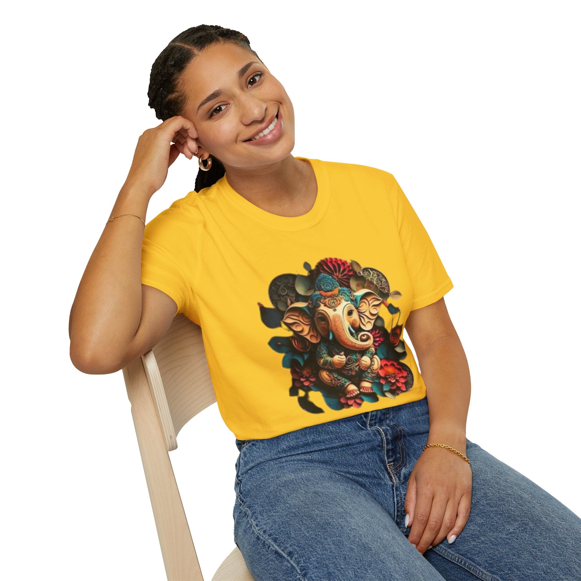 Ganesh T-Shirt, Spiritual Wear, Unisex Festival Apparel, Gifts for Ganesha Chaturthi, Eco-Friendly Fashion