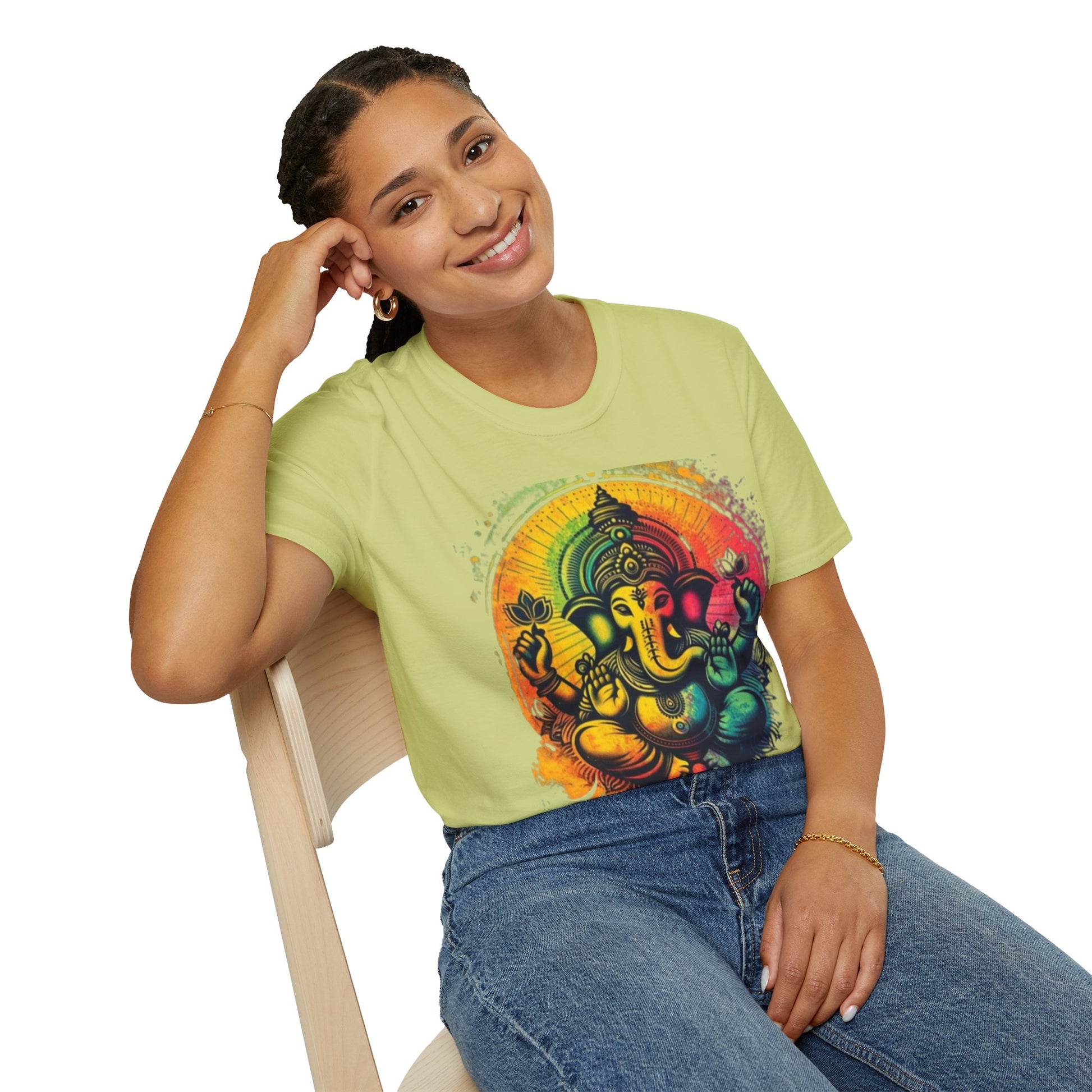 Ganesh T-Shirt, Spiritual Tee, Festival Apparel, Hindu Gifts, Artistic Shirt, Unique Clothing. Can also order in Bulk
