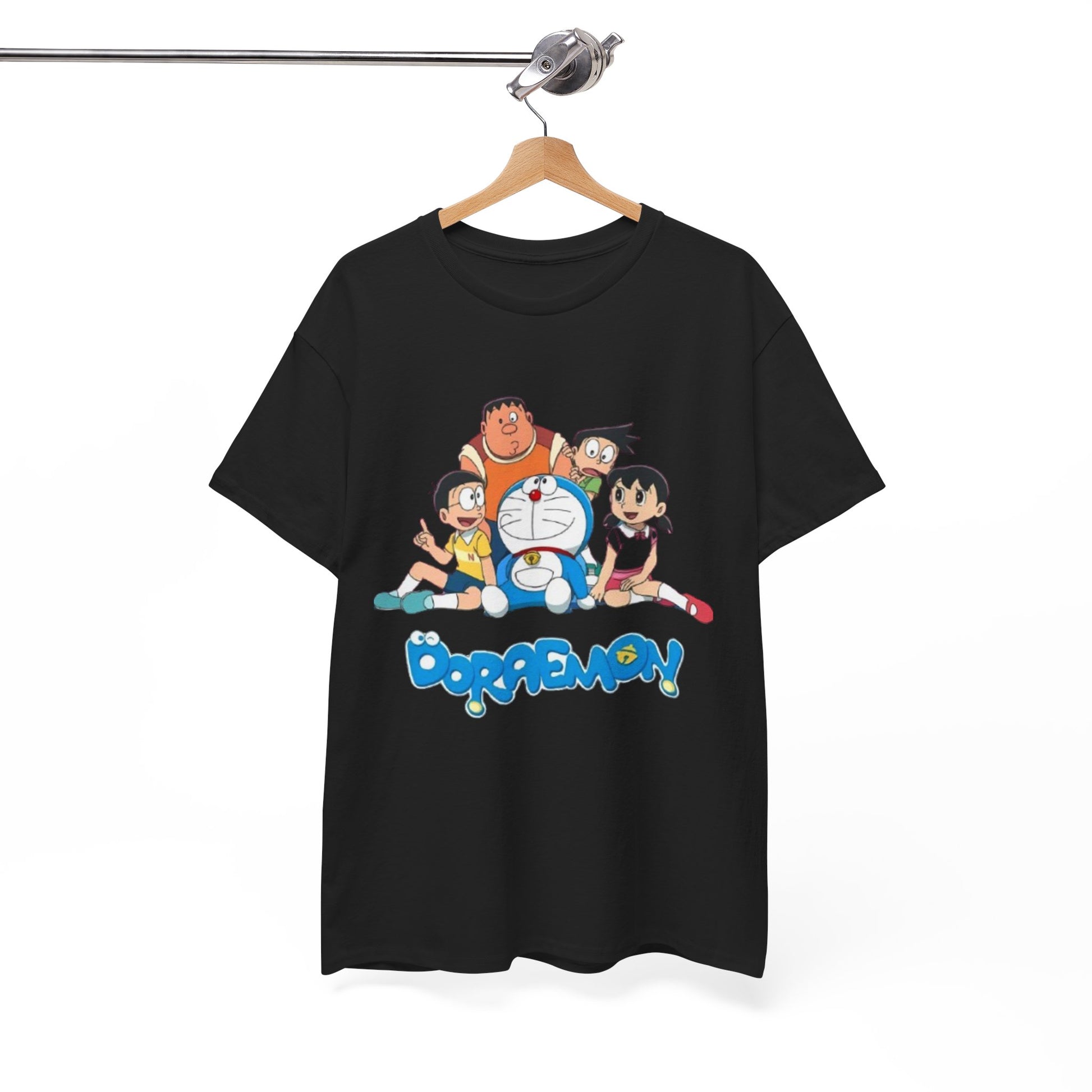 Doraemon Vintage Cartoon Unisex Tee - Nostalgic Gift for Fans, Oversized Cotton Shirt, Anime Merchandise, Casual Wear, Everyday Comfort