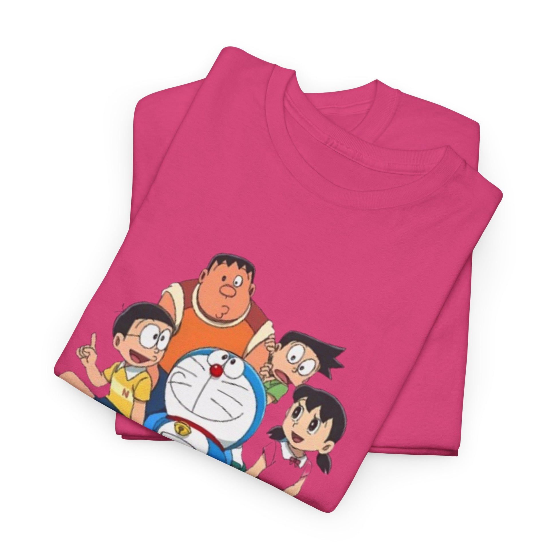Doraemon Vintage Cartoon Unisex Tee - Nostalgic Gift for Fans, Oversized Cotton Shirt, Anime Merchandise, Casual Wear, Everyday Comfort
