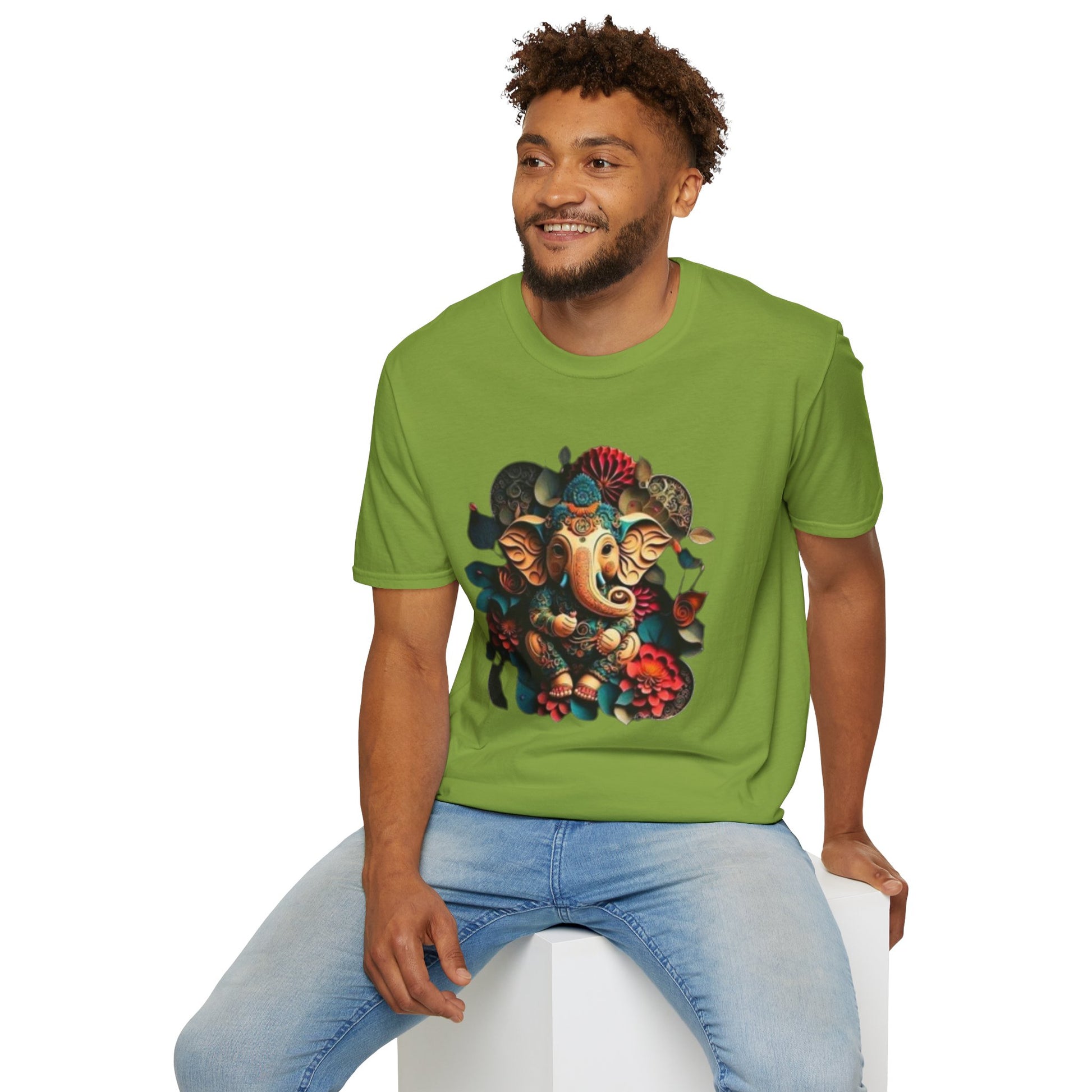 Ganesh T-Shirt, Spiritual Wear, Unisex Festival Apparel, Gifts for Ganesha Chaturthi, Eco-Friendly Fashion