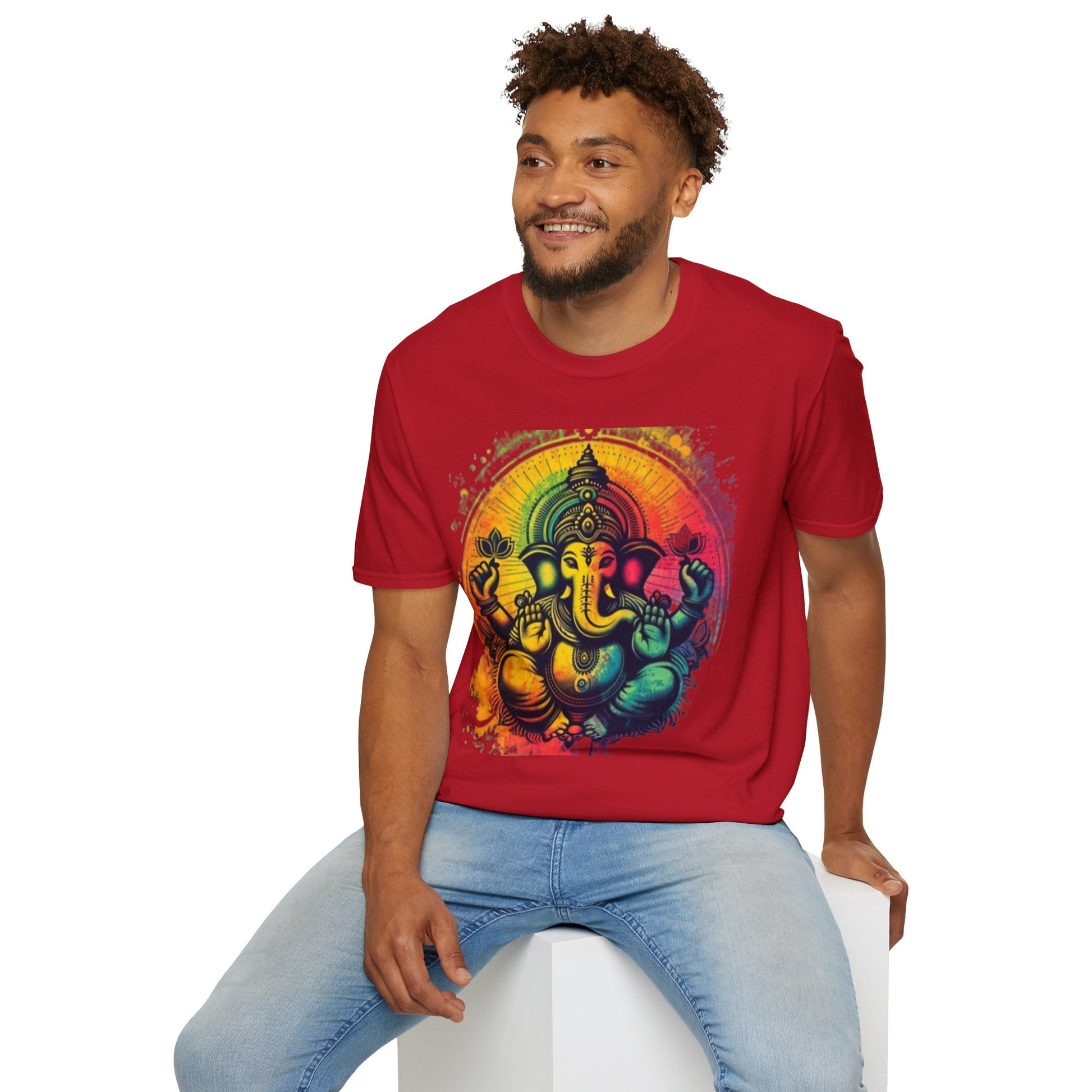 Ganesh T-Shirt, Spiritual Tee, Festival Apparel, Hindu Gifts, Artistic Shirt, Unique Clothing. Can also order in Bulk