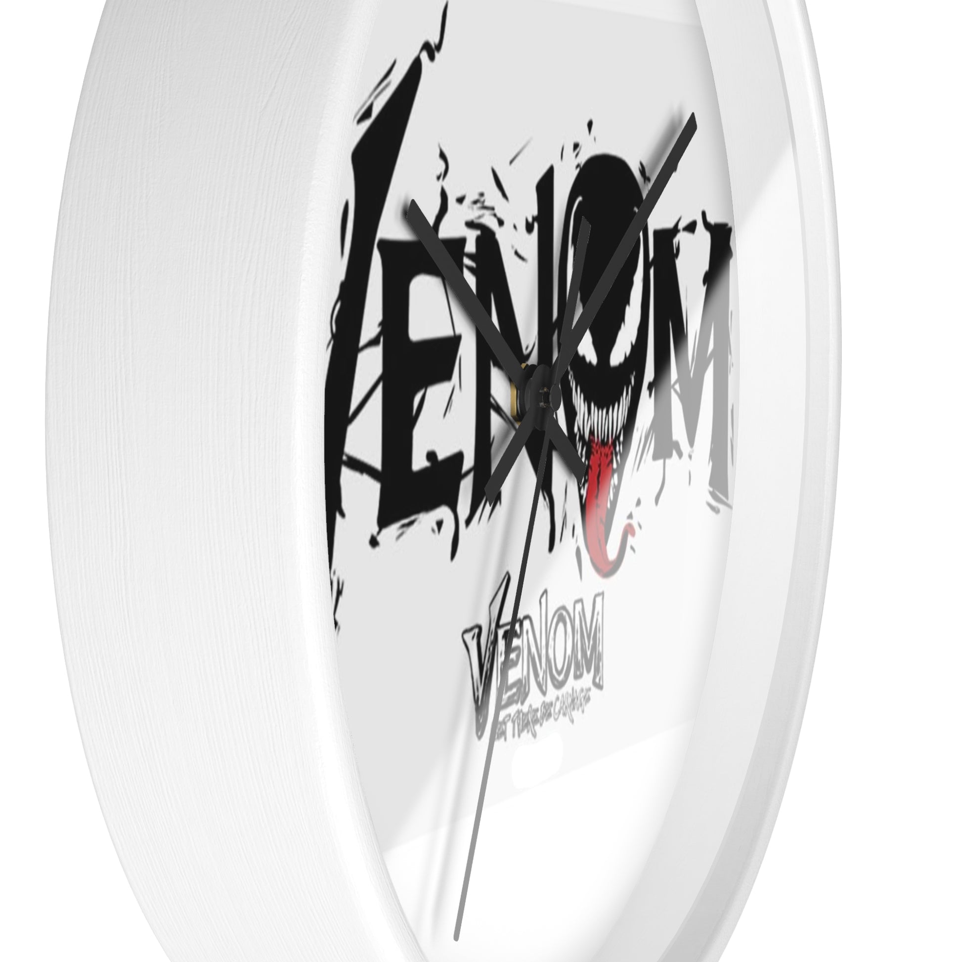 Venom-Inspired Wall Clock for Marvel Fans, Unique Decor, Gift for Comic Lovers, Nerd Room Decor, Stylish Timepiece