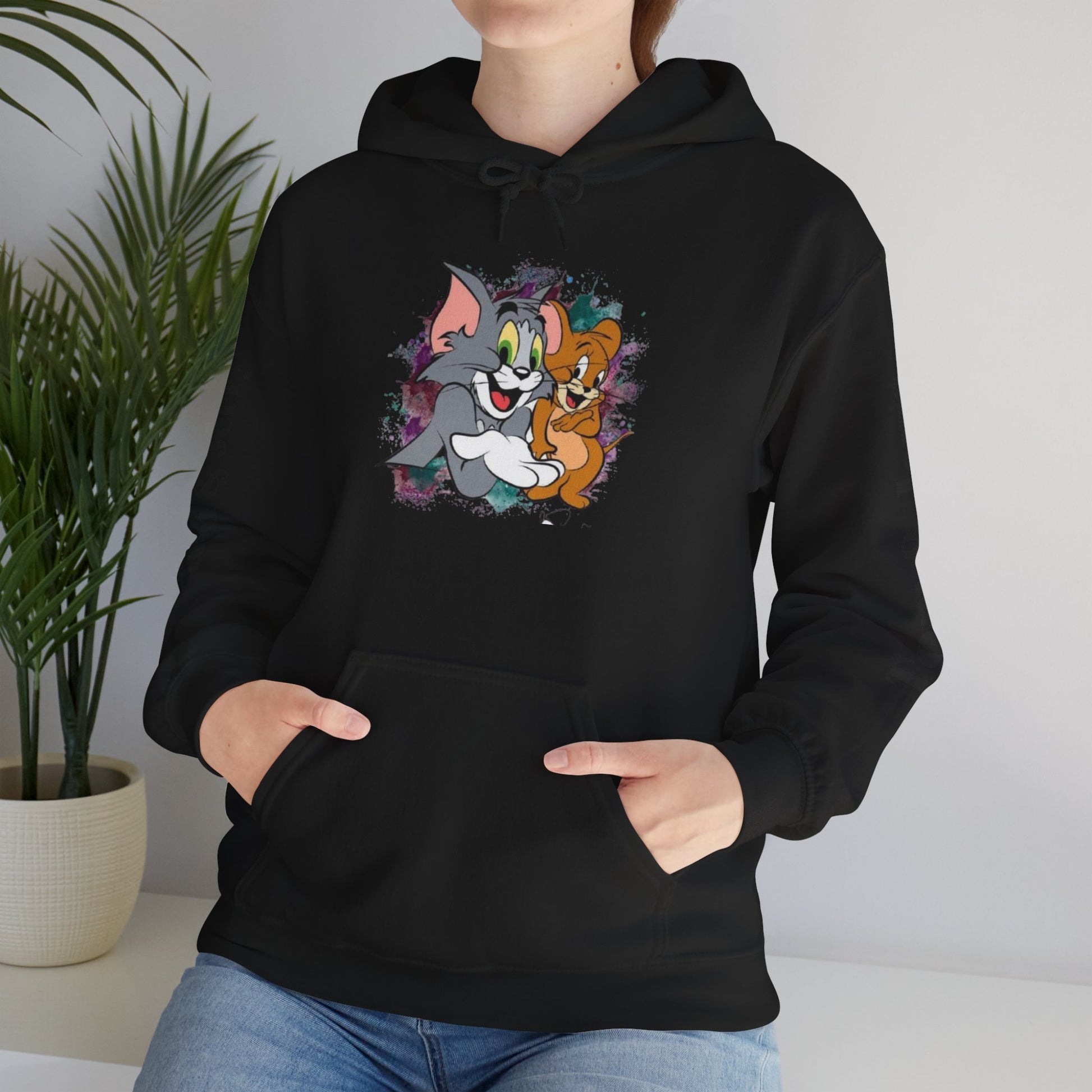 Tom and Jerry Unisex Hoodie - Vintage Cartoon Sweatshirt for Fans, Cozy Gift for Birthdays, Perfect for All Seasons, Casual Wear