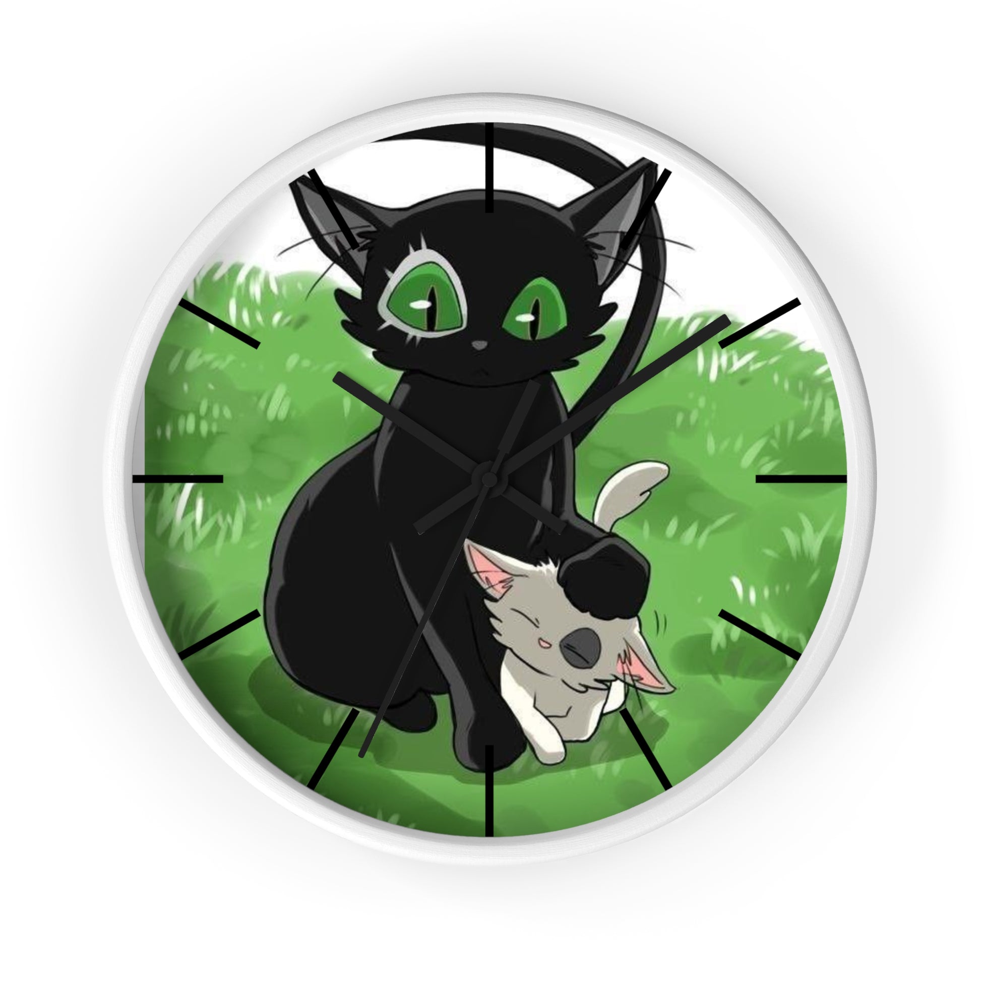 SUZUME Wall Clock, Anime Lover Home Decor, Kids Room Clock, Whimsical Clock Design, Pet Lover Gift