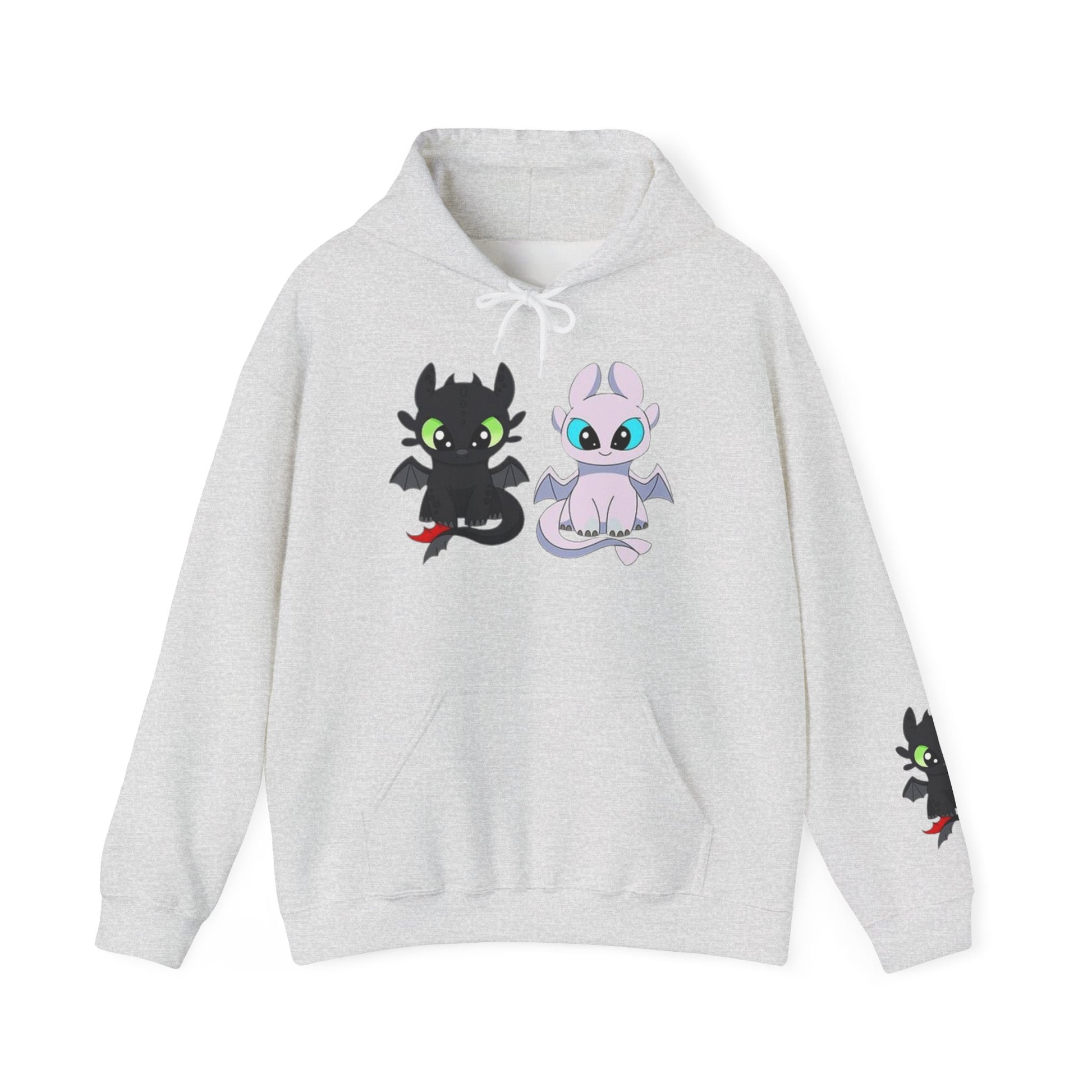 Cute Dragon & Monster Unisex Hoodie, Cozy Sweatshirt for Kids and Adults, Funny Gift for Halloween, Anime Lovers, Stylish Casual Wear