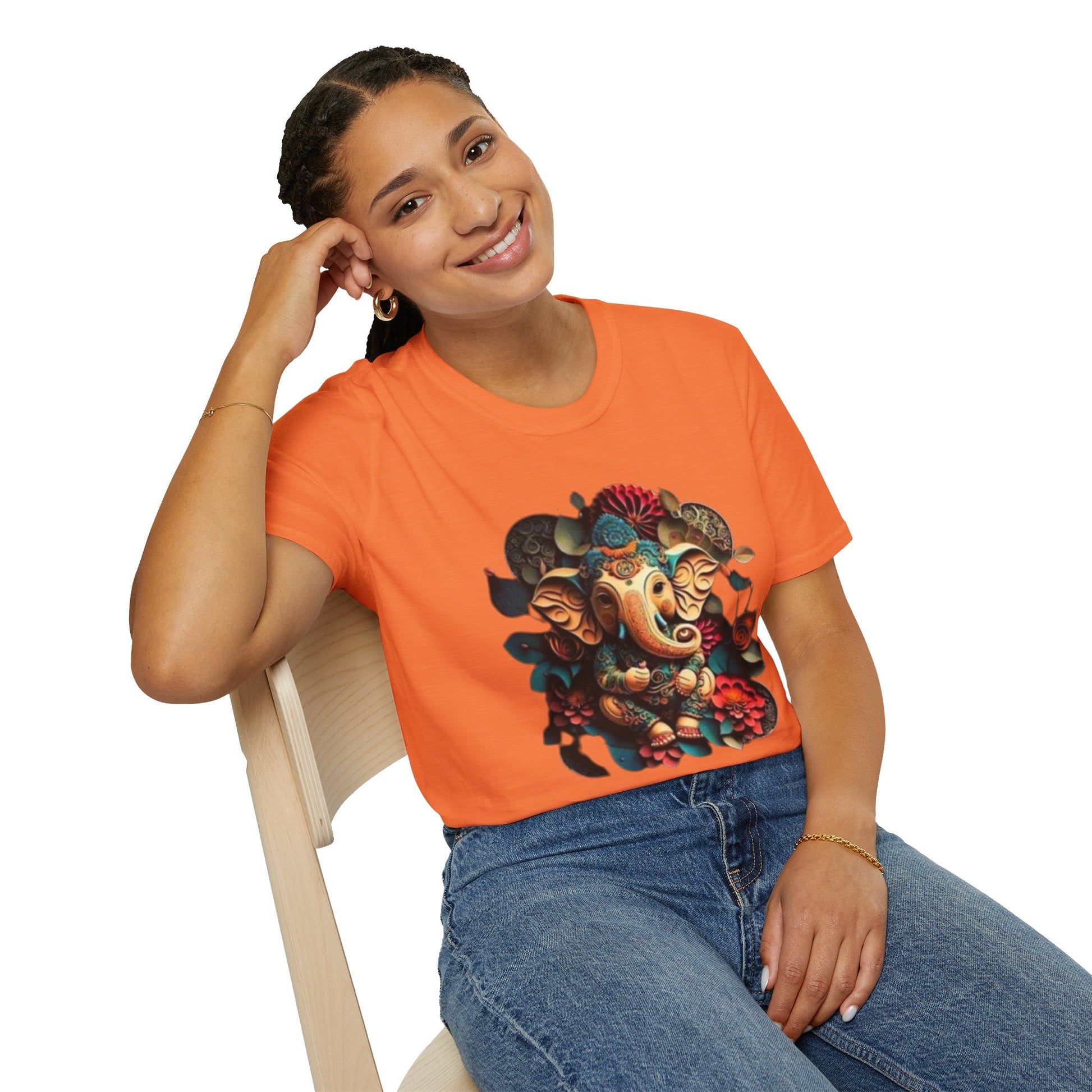 Ganesh T-Shirt, Spiritual Wear, Unisex Festival Apparel, Gifts for Ganesha Chaturthi, Eco-Friendly Fashion