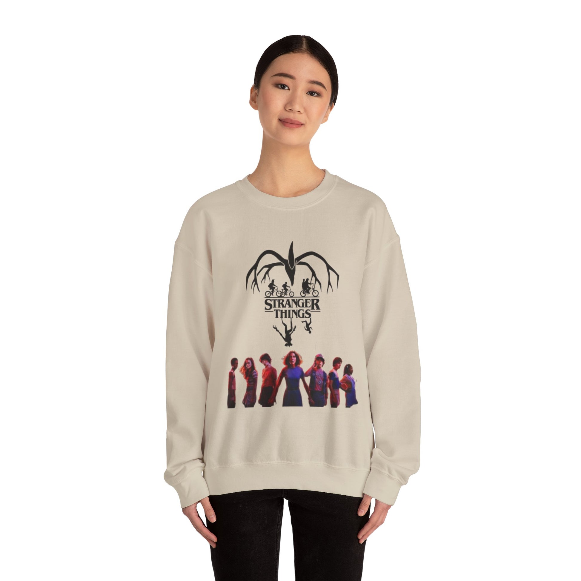 Stranger Things Unisex Crewneck Sweatshirt, Cozy Sweatshirt, Gift for Fans, Movie Night, Halloween Apparel, Casual Wear