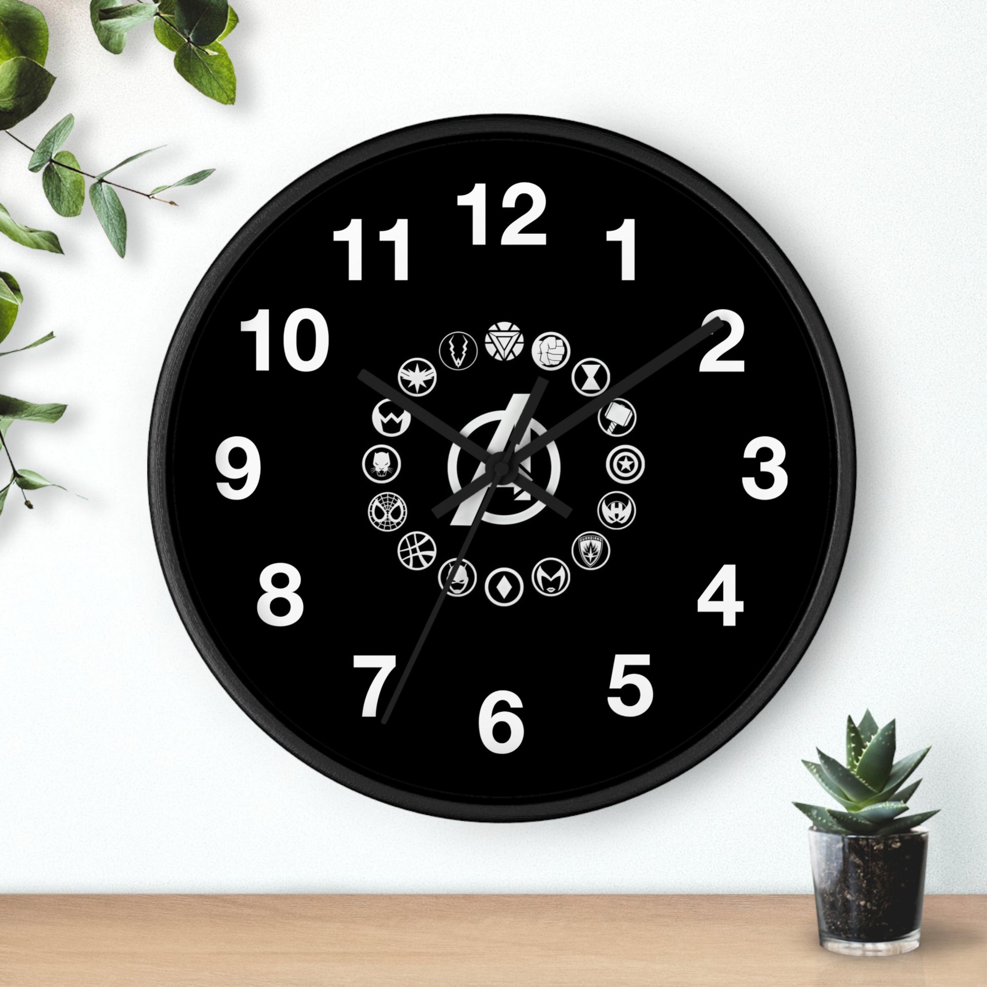Superhero Wall Clock, Marvel Inspired Timepiece, Unique Gift for Comic Fans, Home Decor, Geeky Wall Art, Kids' Room Accessories