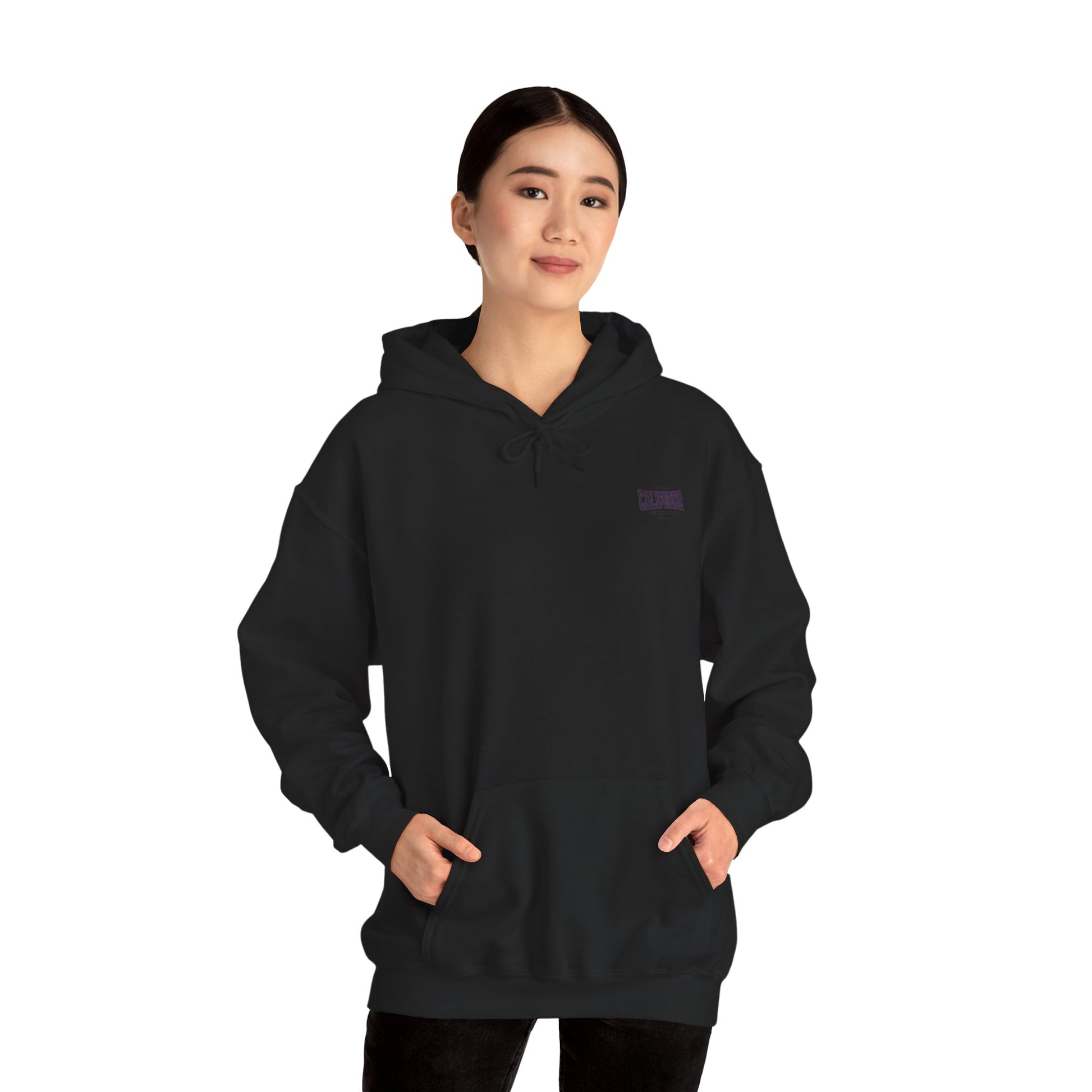 cool print California Unisex Heavy Blend™ Hoodie - Cozy Graphic Pullover for Casual Days, Gift for Friends & Family, Perfect for Holidays