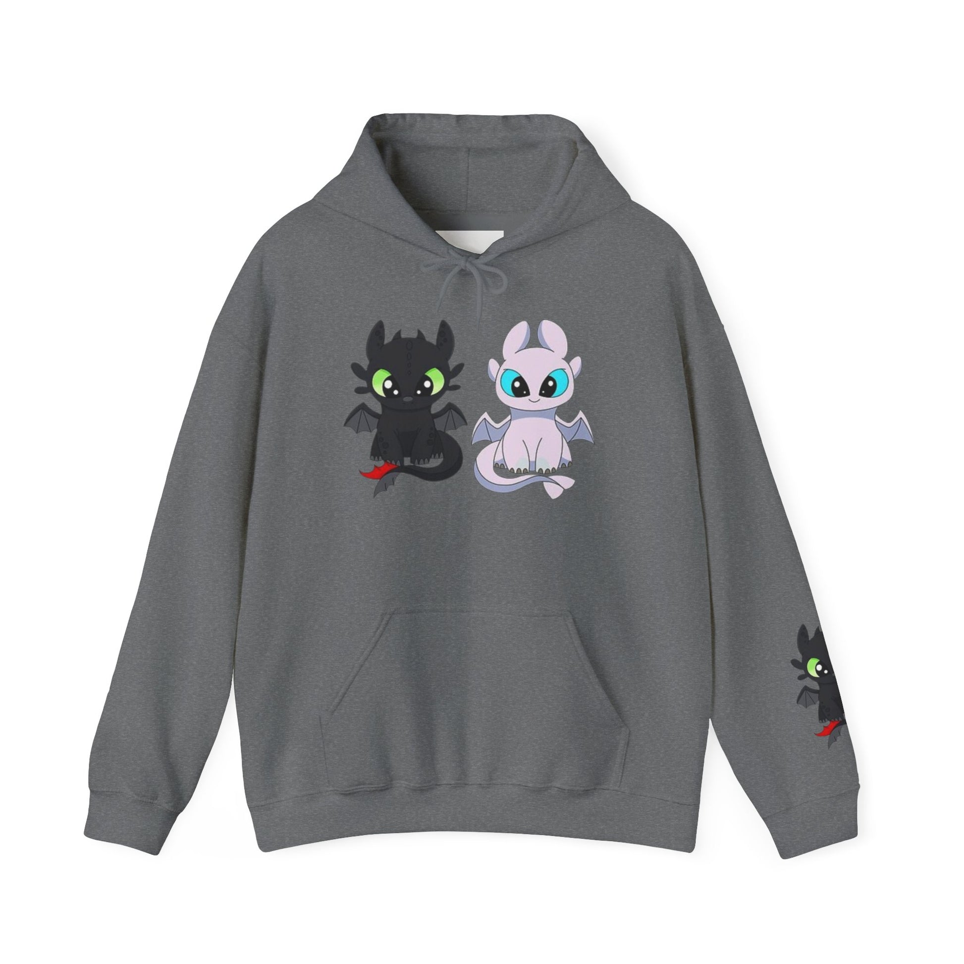 Cute Dragon & Monster Unisex Hoodie, Cozy Sweatshirt for Kids and Adults, Funny Gift for Halloween, Anime Lovers, Stylish Casual Wear
