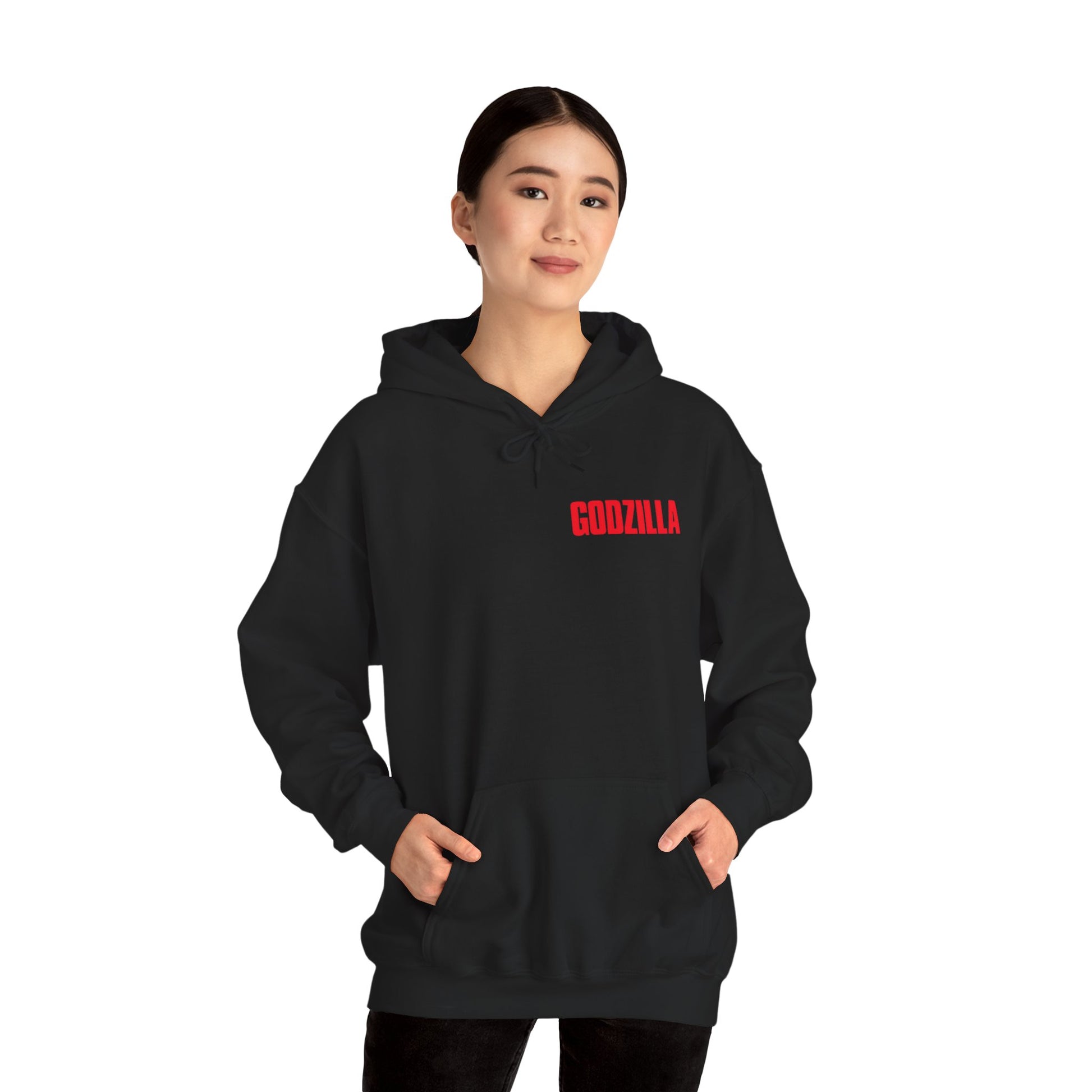 GODZILLA Unisex Heavy Blend Hooded Sweatshirt, Movie Merchandise, Geek Fashion, Comfort Wear, Gift for Fan