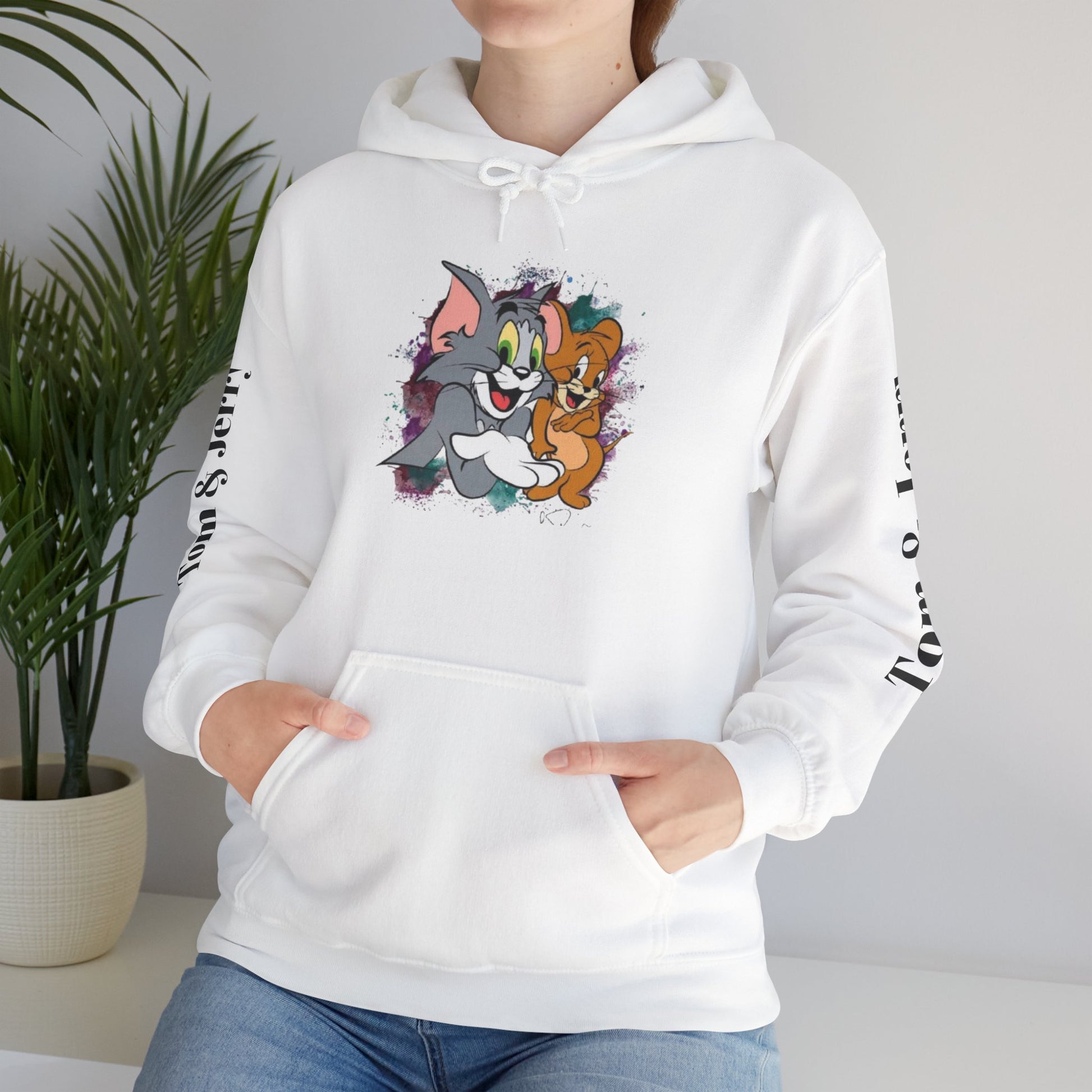 Tom and Jerry Unisex Hoodie - Vintage Cartoon Sweatshirt for Fans, Cozy Gift for Birthdays, Perfect for All Seasons, Casual Wear