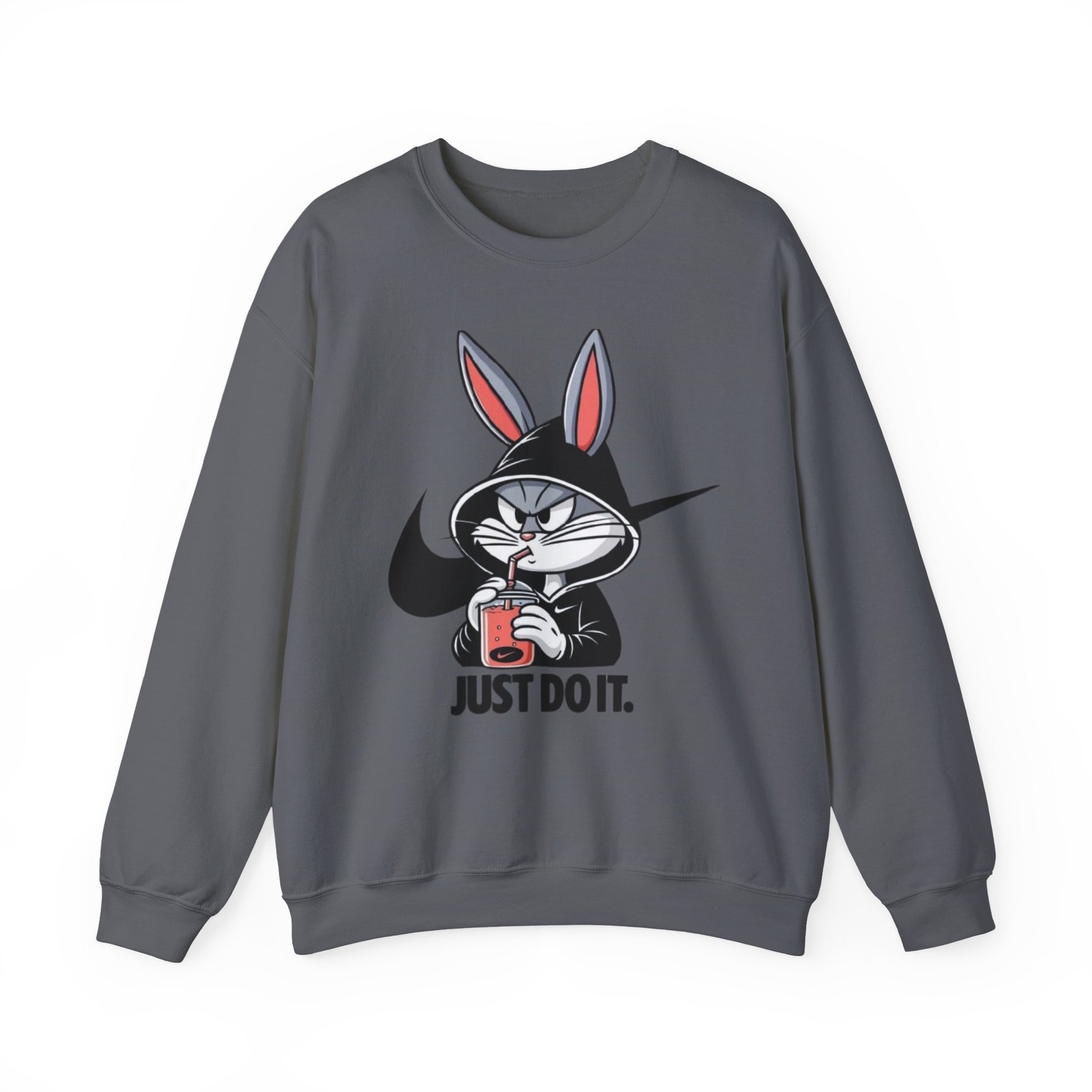 Cool Rabbit Crewneck Sweatshirt, Unisex Sweatshirt, Casual Hoodie, Gift for Him, Cozy Fashionwear