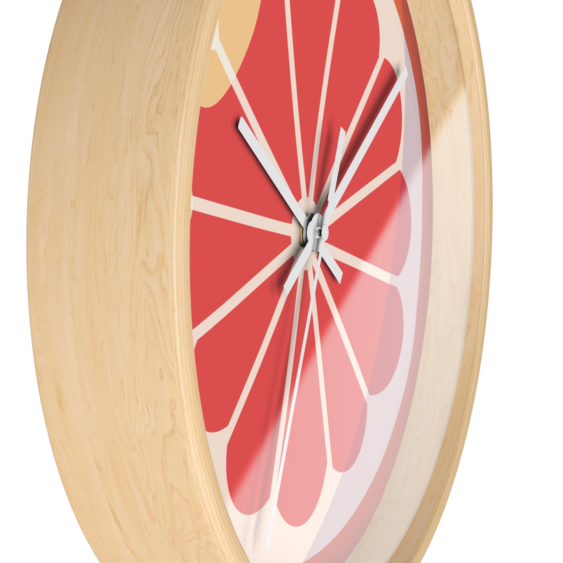 Vibrant Grapefruit Wall Clock | Home Decor, Modern Design, Gift for Her, Kitchen Art, Unique Timepiece