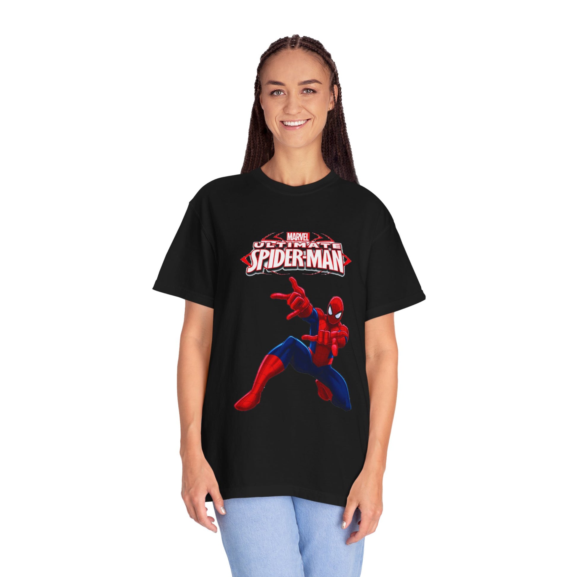 Marvel Spider-Man Unisex Garment-Dyed T-Shirt, Superhero Tee, Comic Fan Gift, Casual Wear, Birthday, Kids Clothing