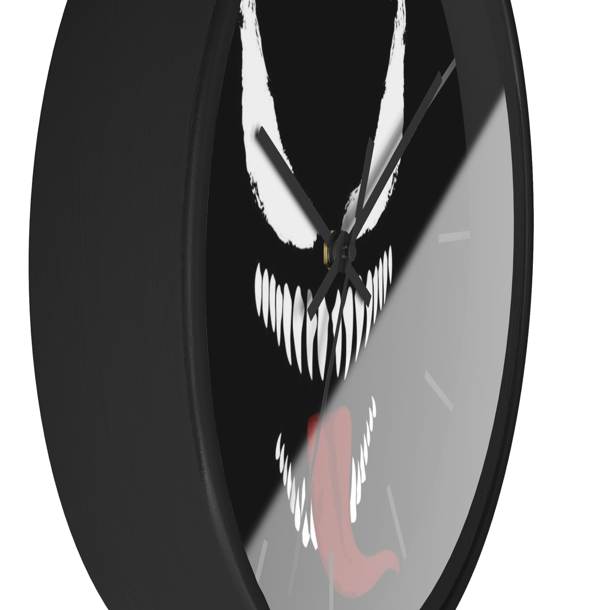 Venom-Inspired Wall Clock, Edgy Home Decor, Unique Gift for Fans, Geeky Office Wall Art, Halloween Decoration